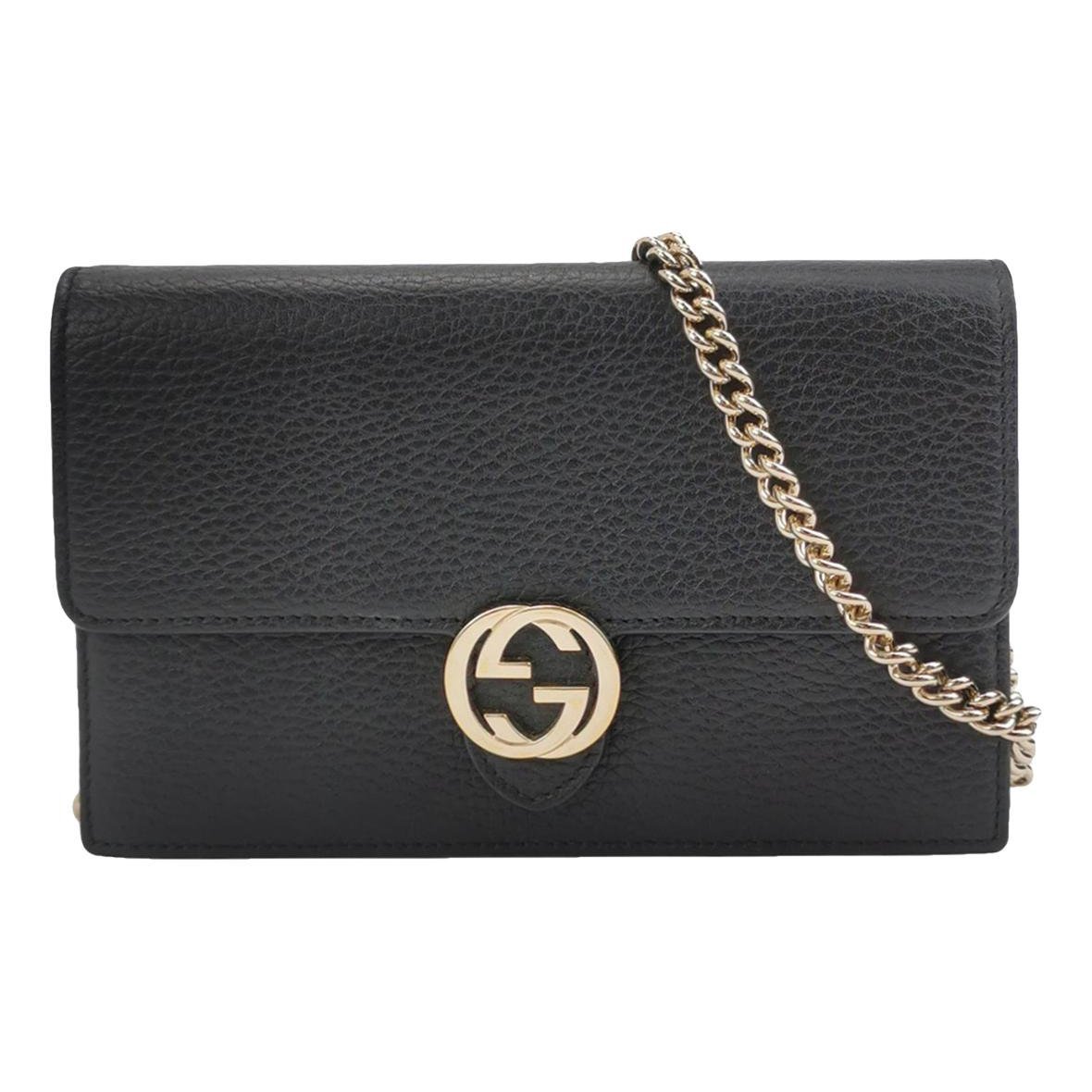 Interlocking leather handbag