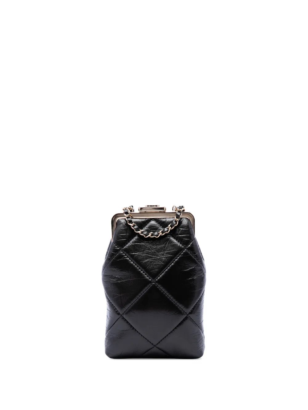2020 Small CC Quilted Lambskin Kisslock Frame Clutch crossbody bag