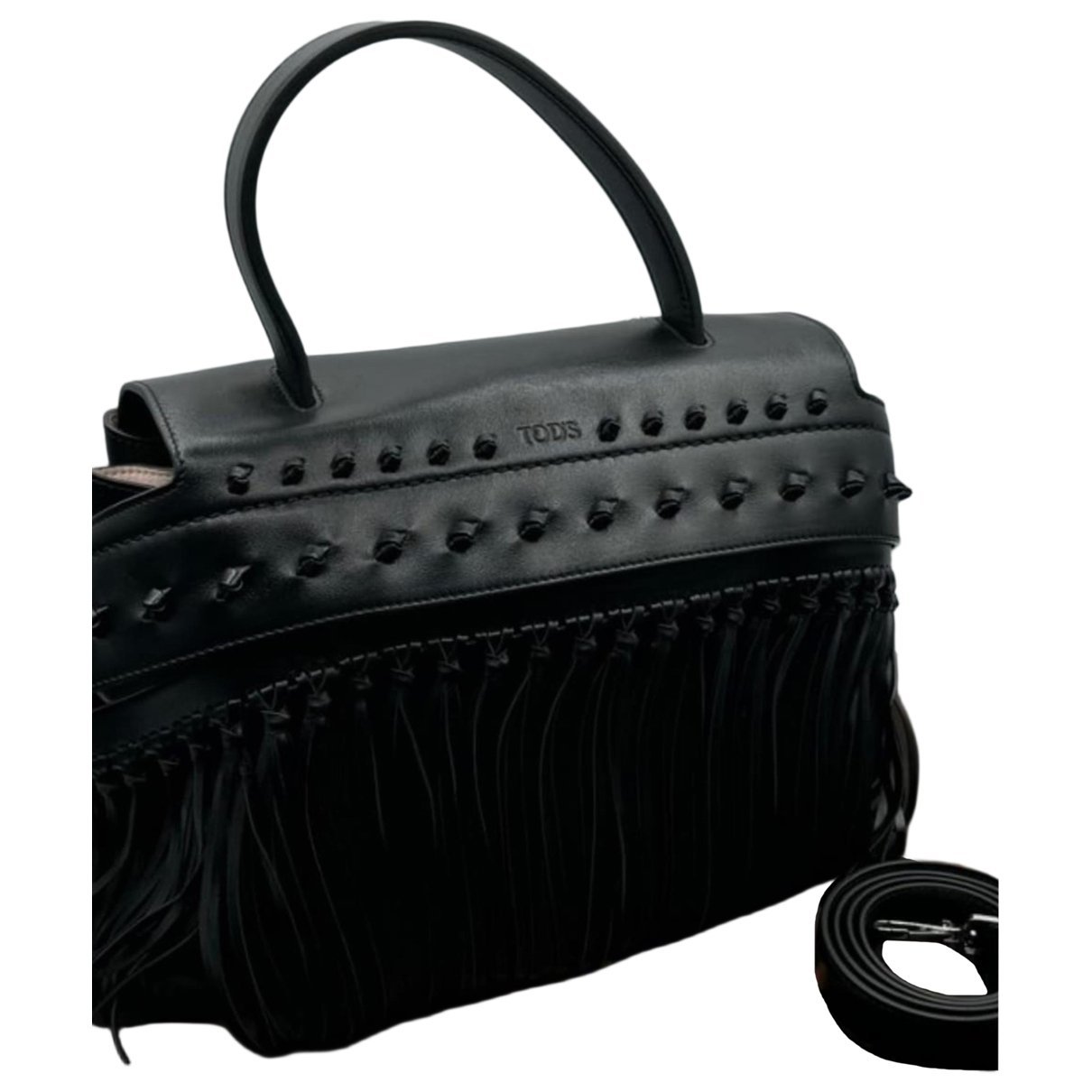 Wave leather handbag