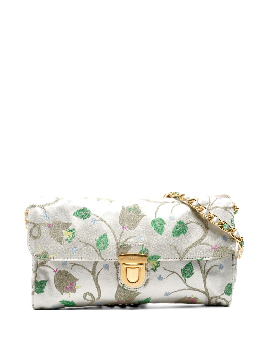Prada 2000-2020 Brocade floral-pattern shoulder bag