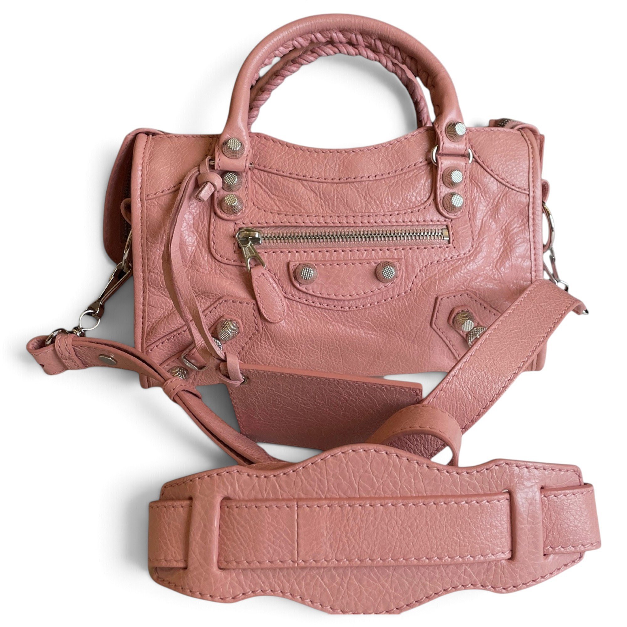 City leather handbag