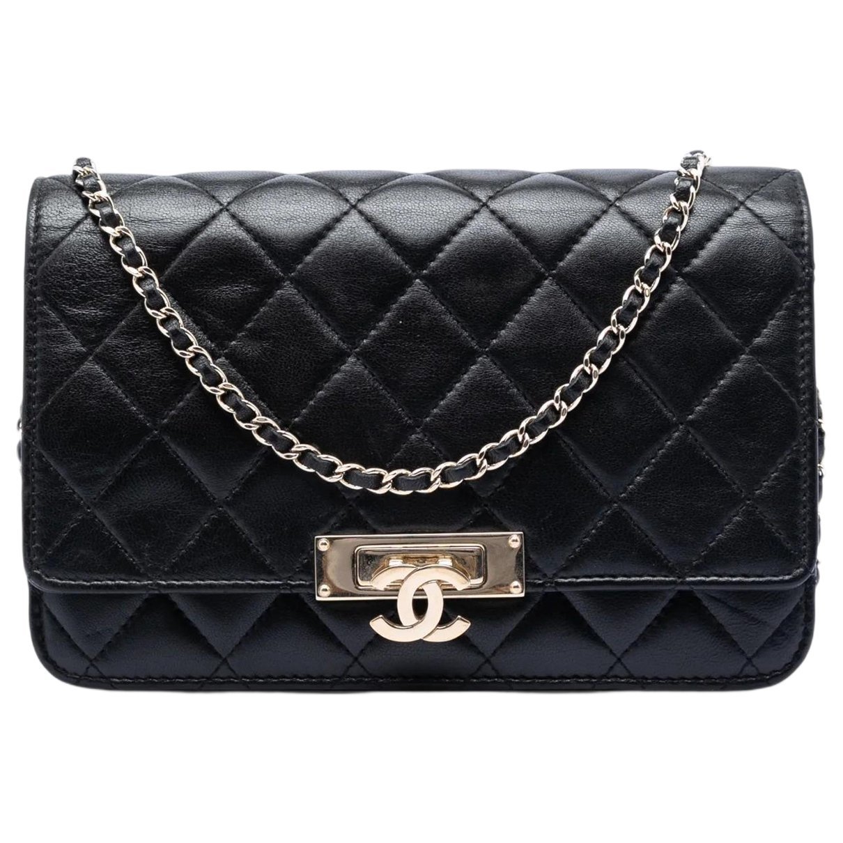 Wallet On Chain leather crossbody bag