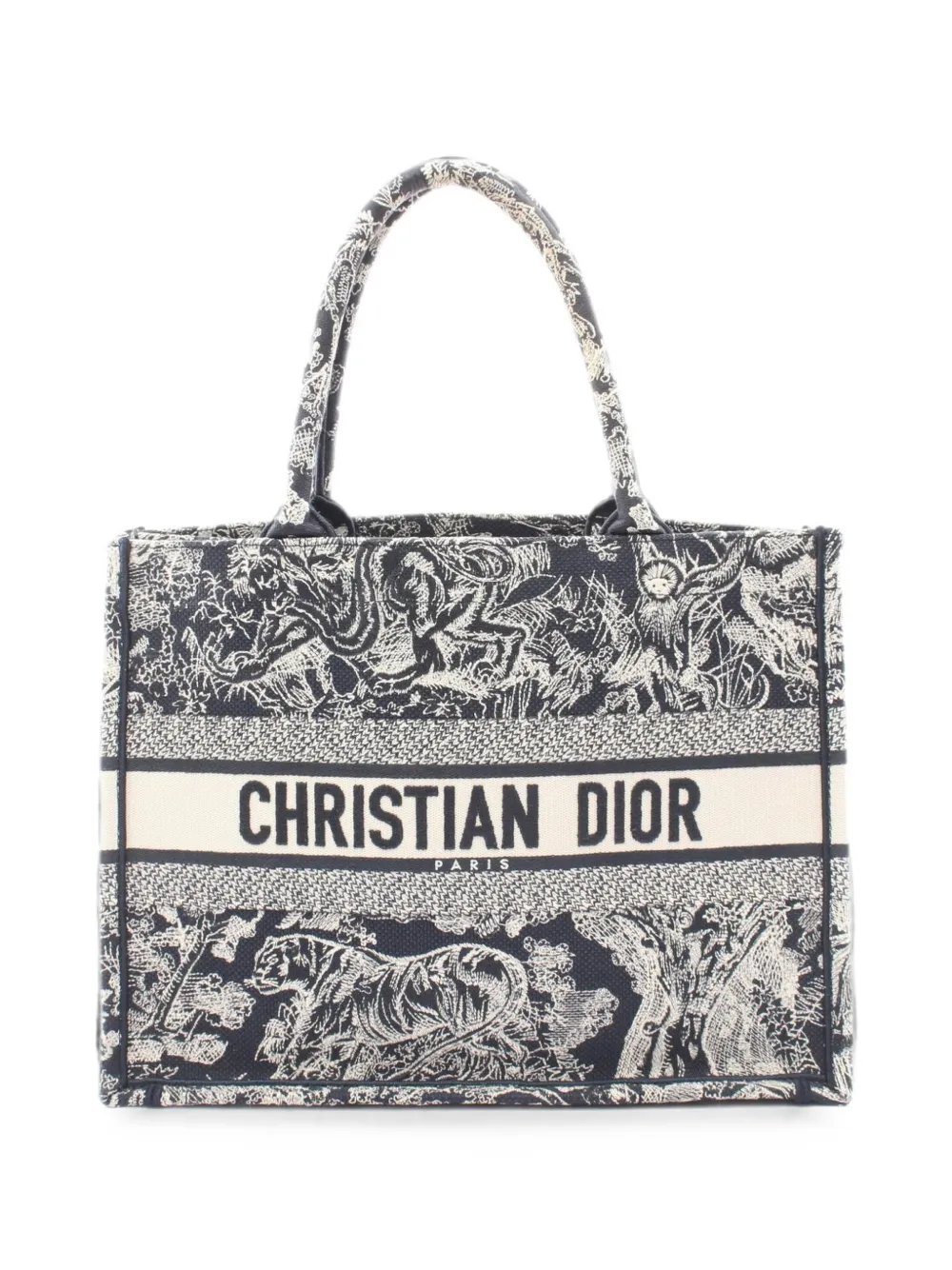 2010s medium Book Tote Toile-de-Jouy-pattern tote bag