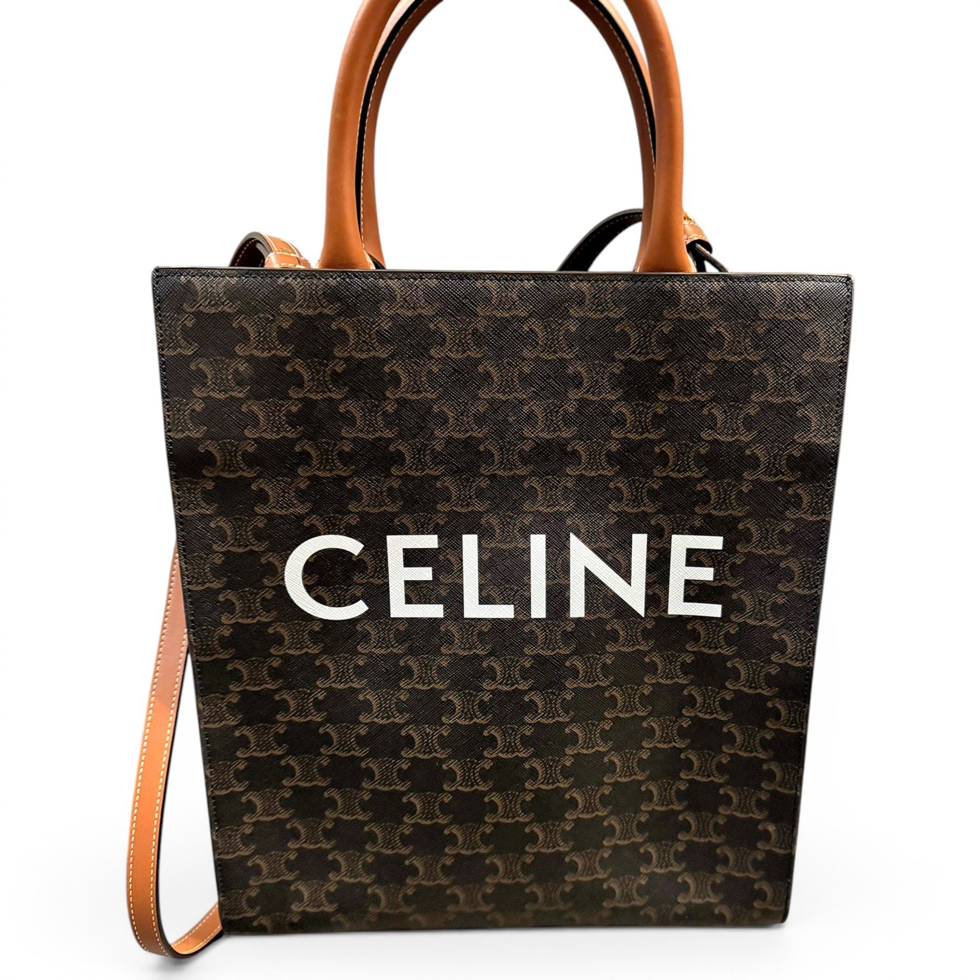 Cabas Vertical leather tote