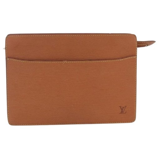 Leather clutch bag