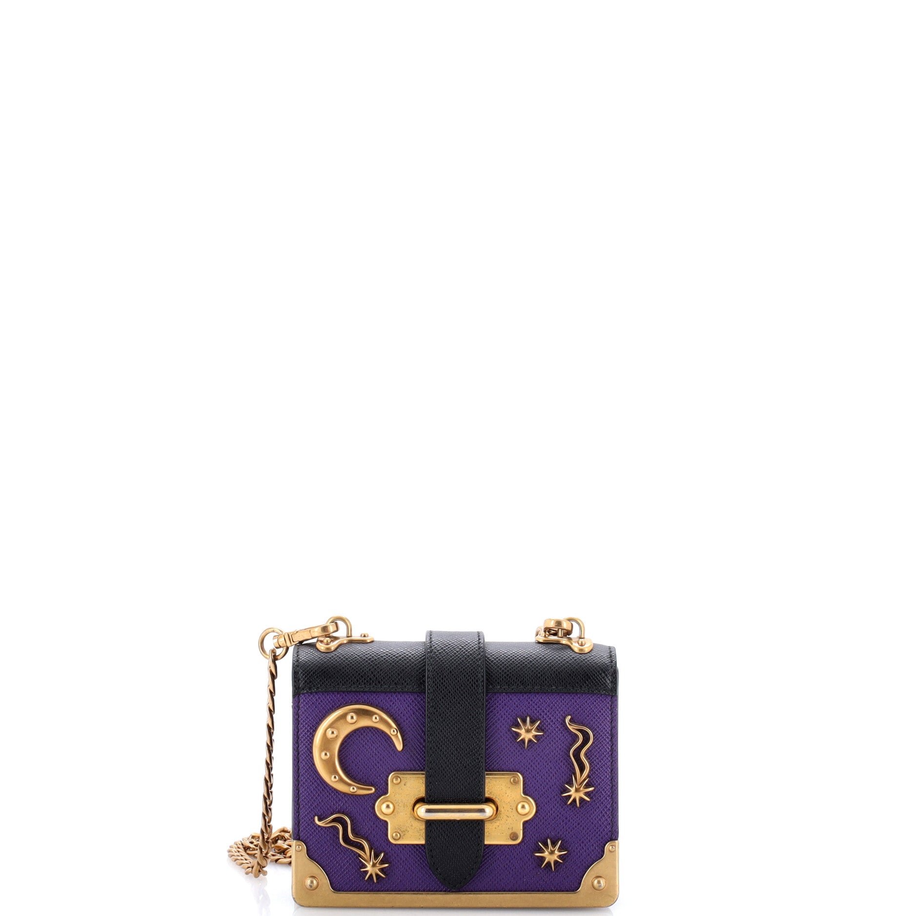 Cahier Crossbody Bag Embellished Leather Micro