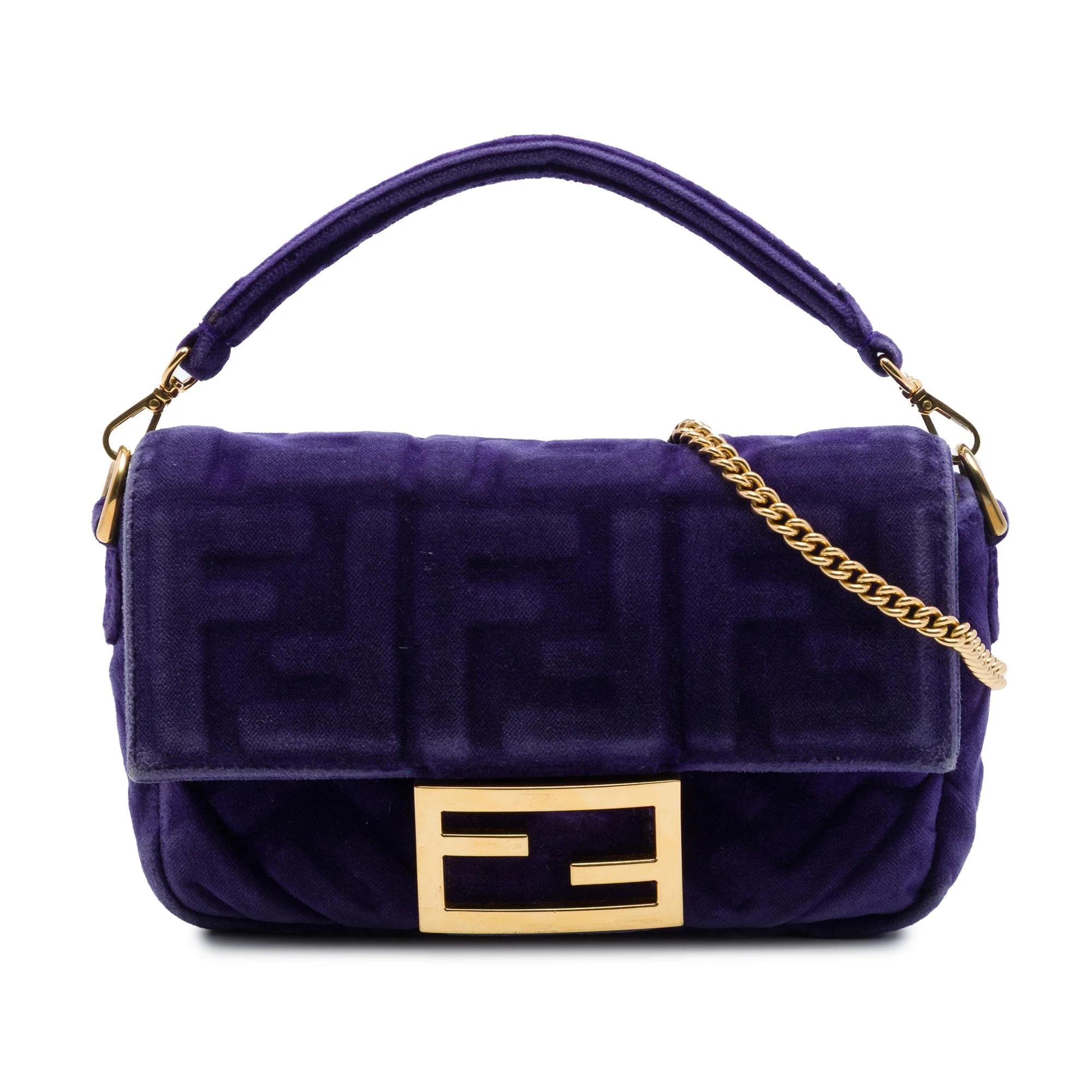 Baguette velvet handbag