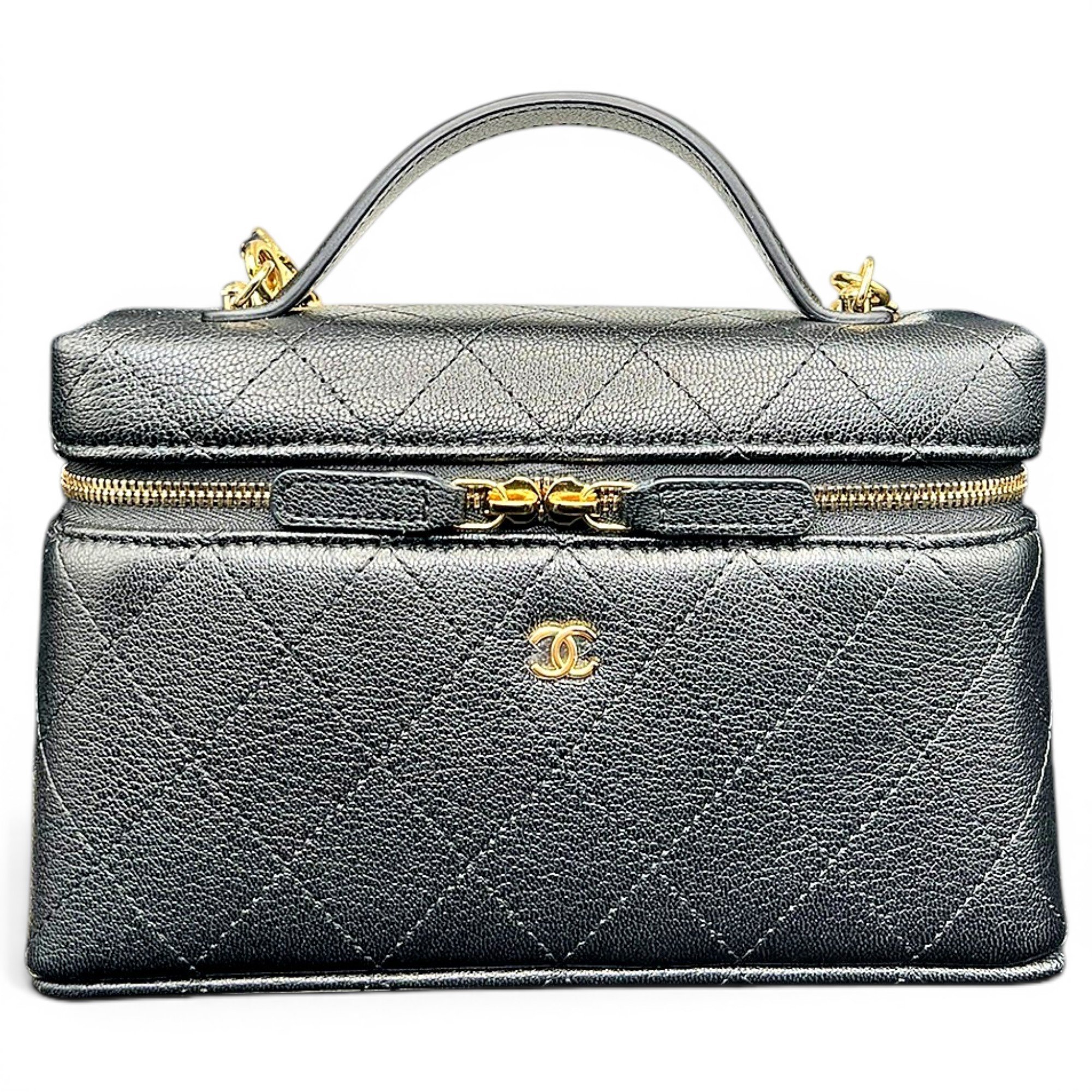 Vanity leather handbag