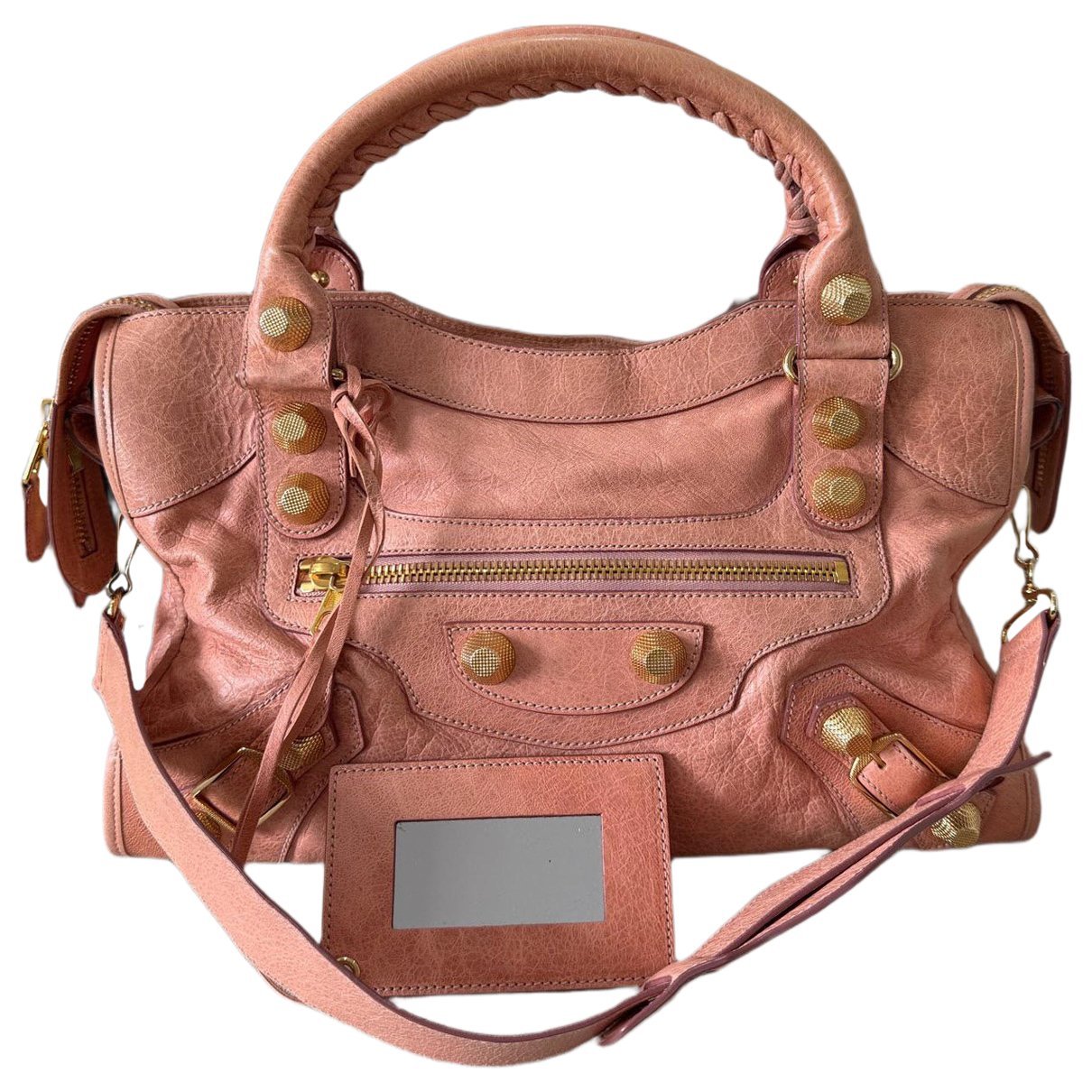 City leather handbag