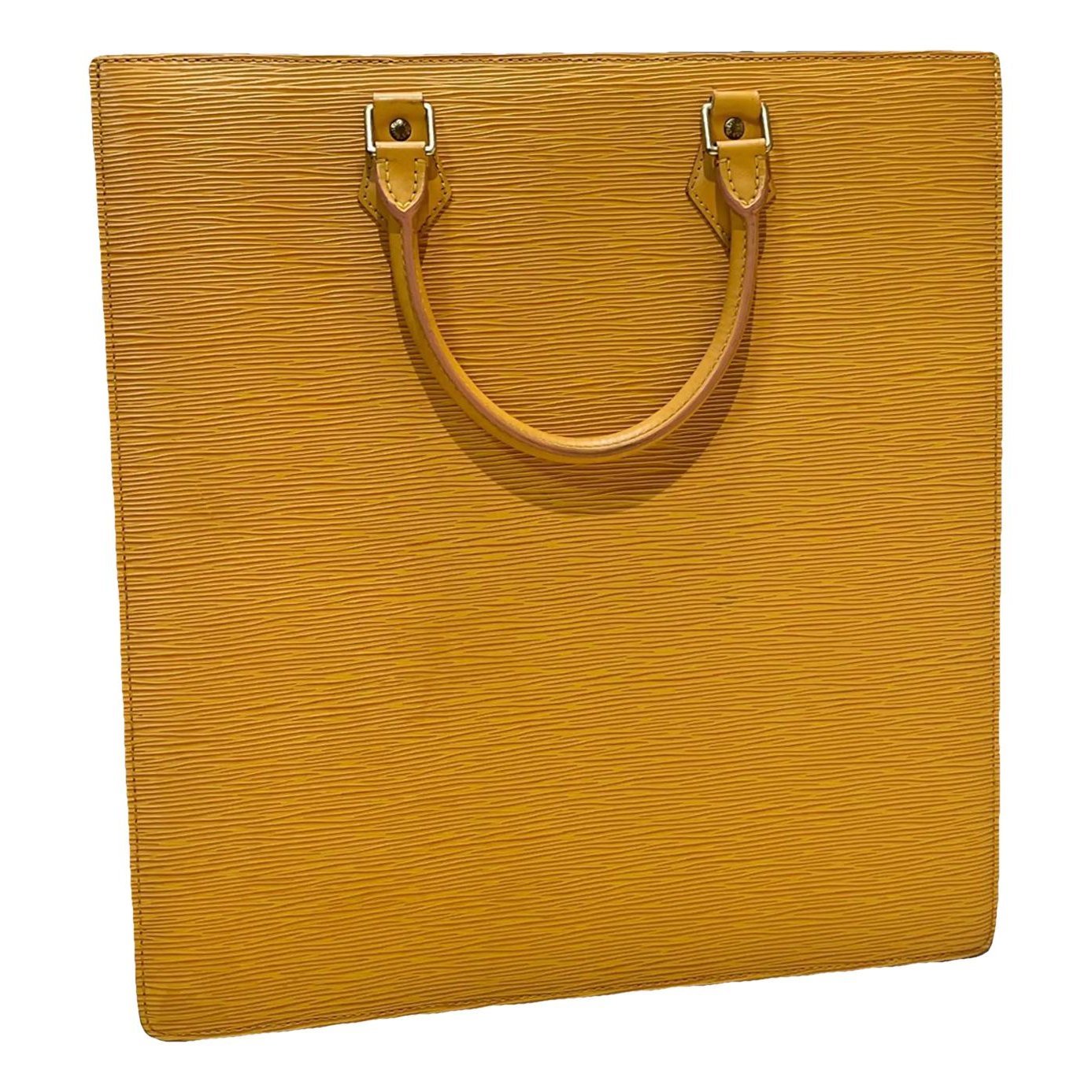 Plat leather handbag