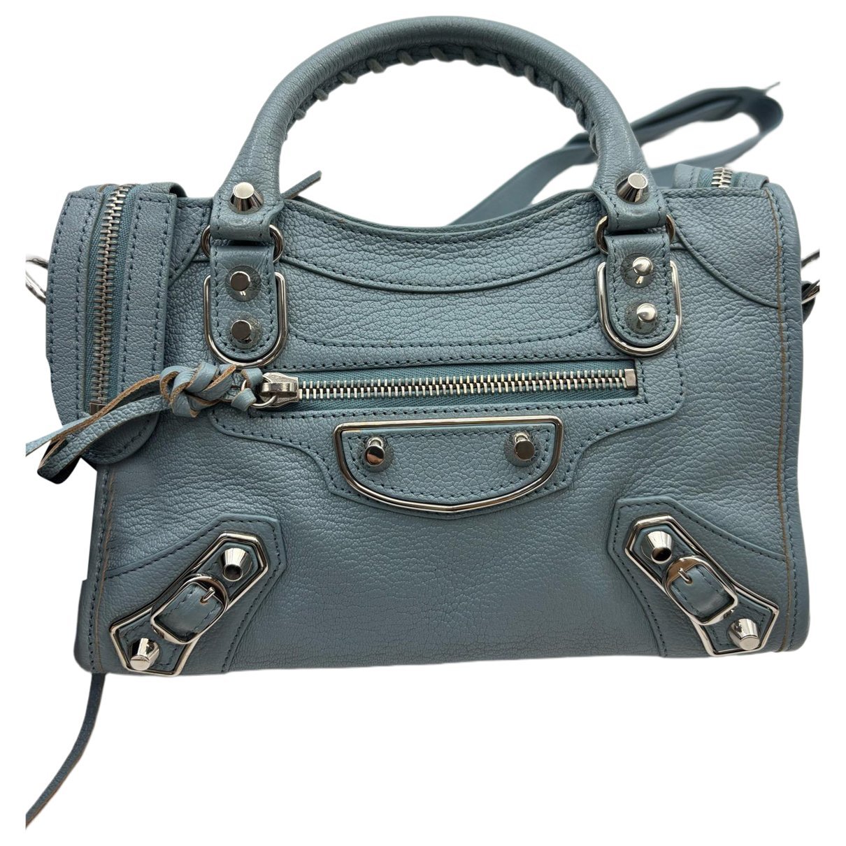City leather handbag