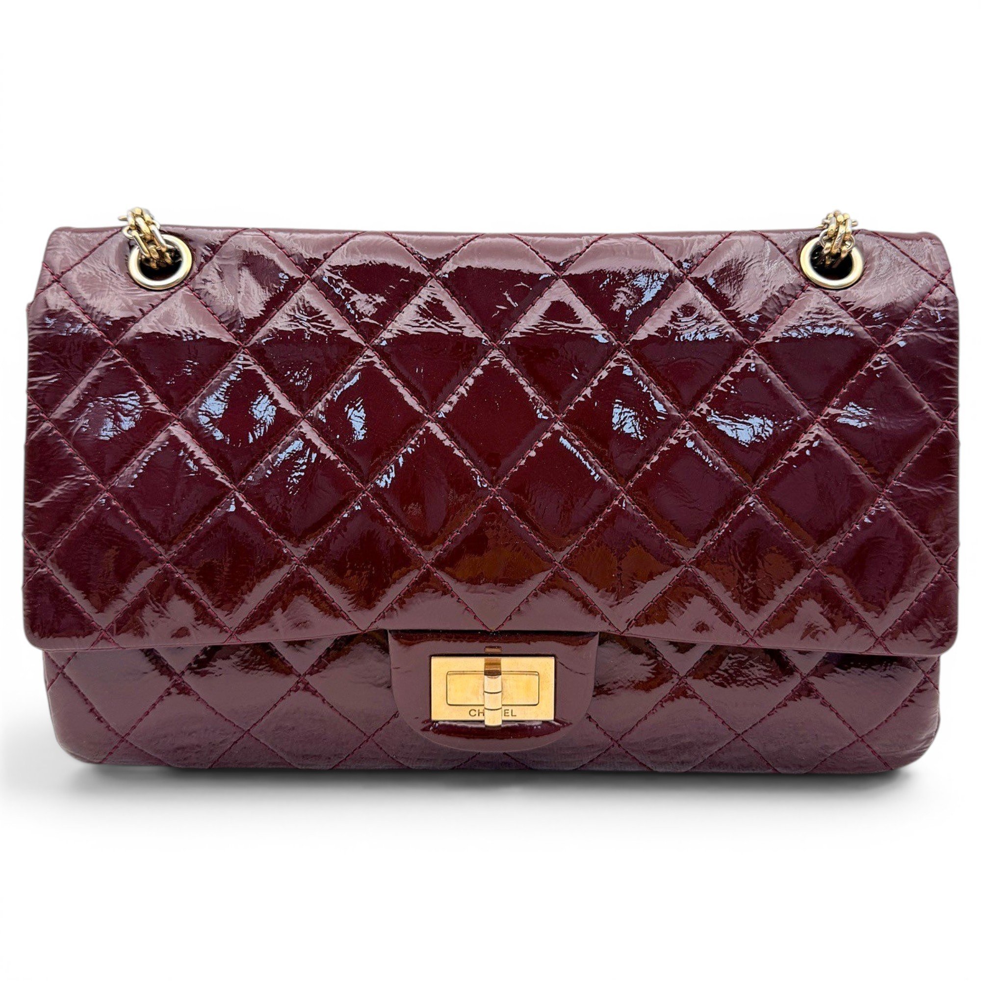 2.55 patent leather handbag