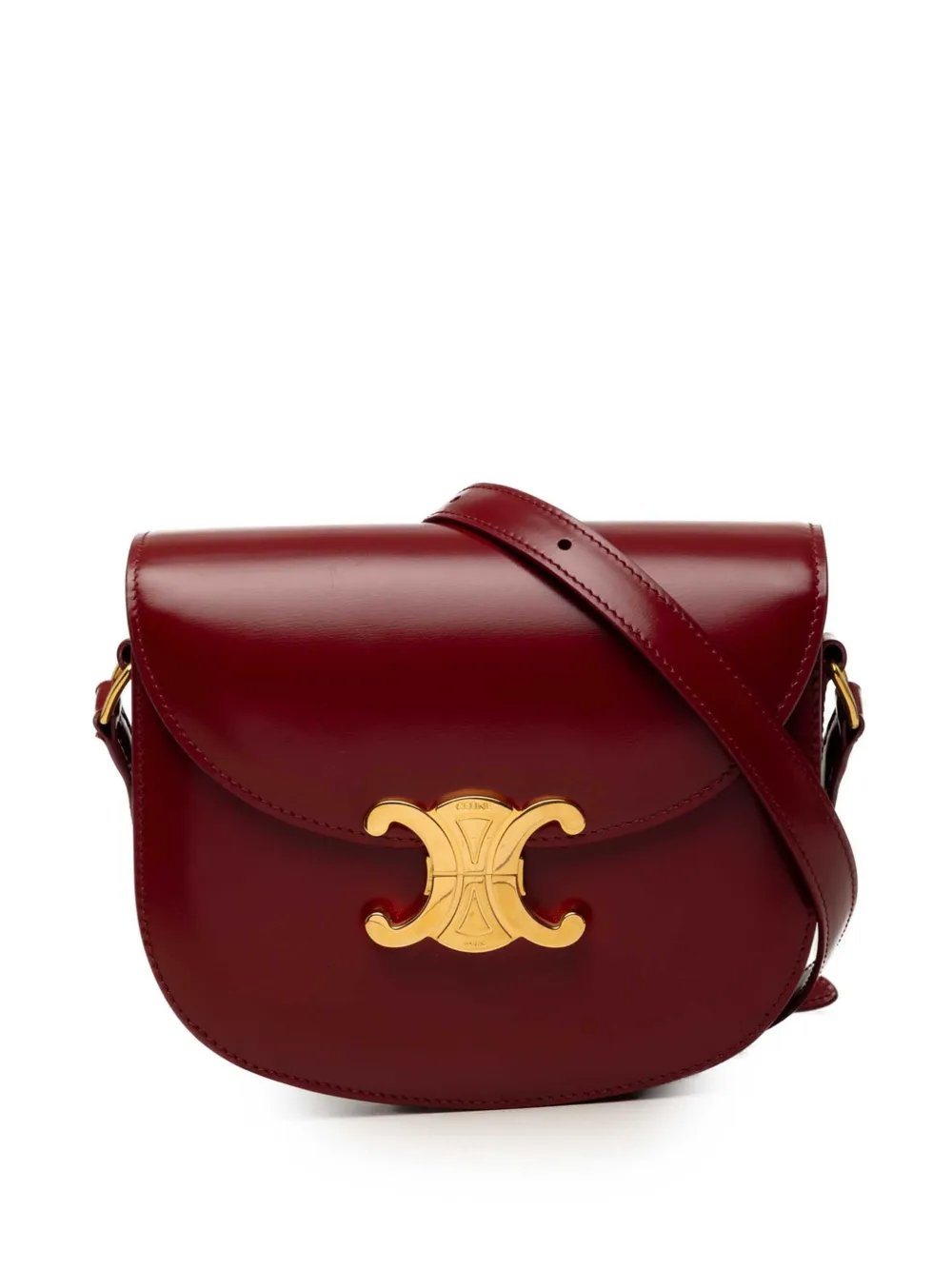 2022 Teen Shiny Calfskin Triomphe Besace Clea crossbody bag