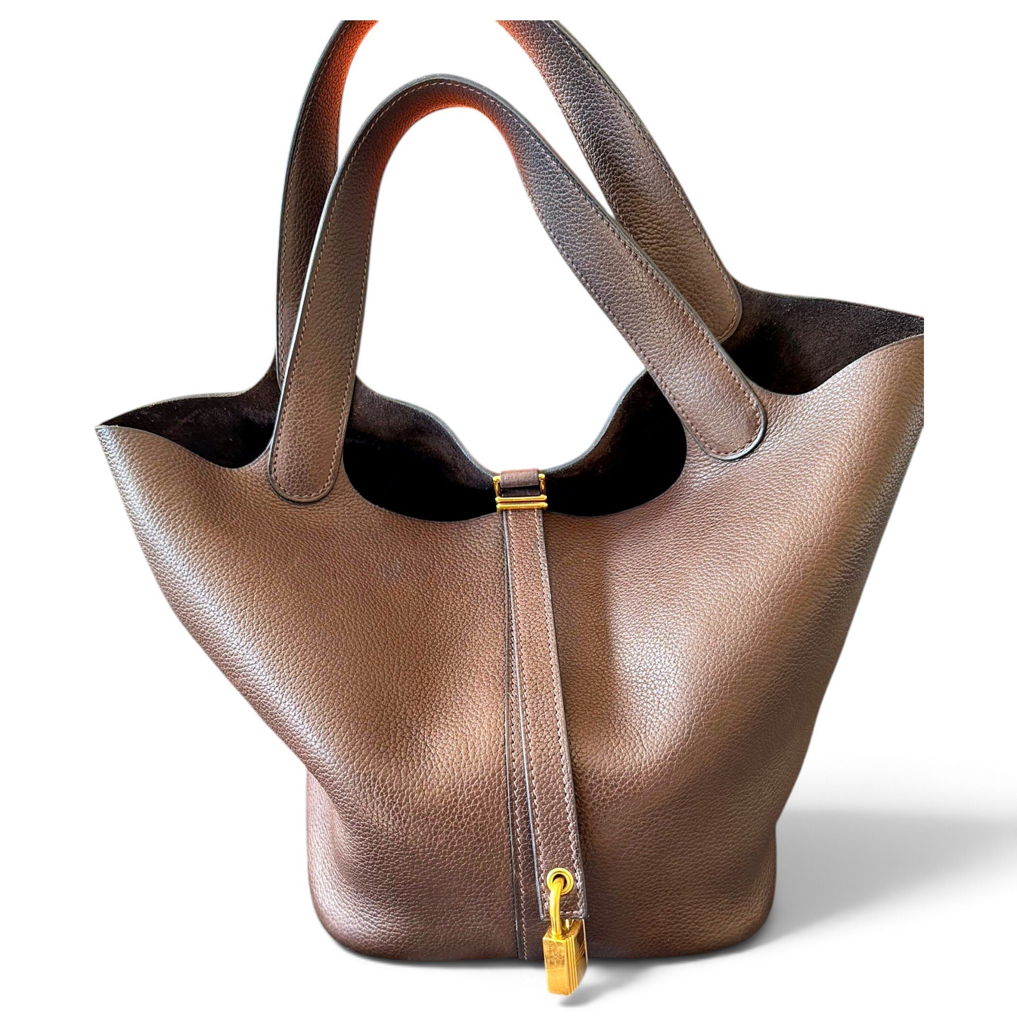 Picotin leather tote