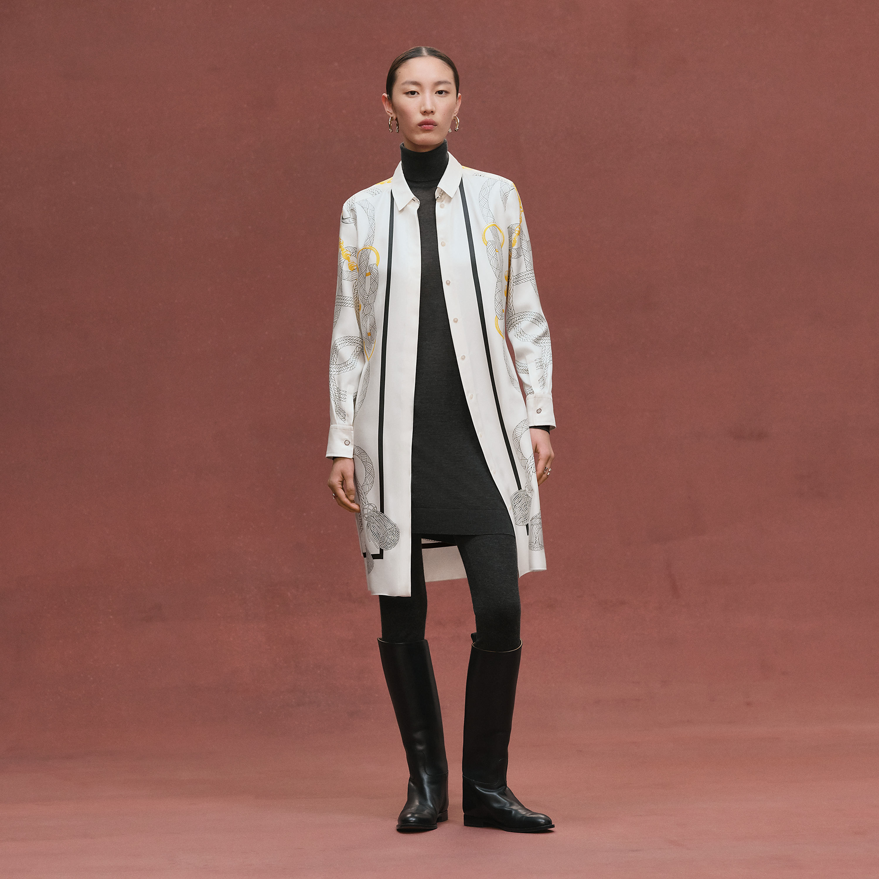 "Palefroi Remix" shirt dress