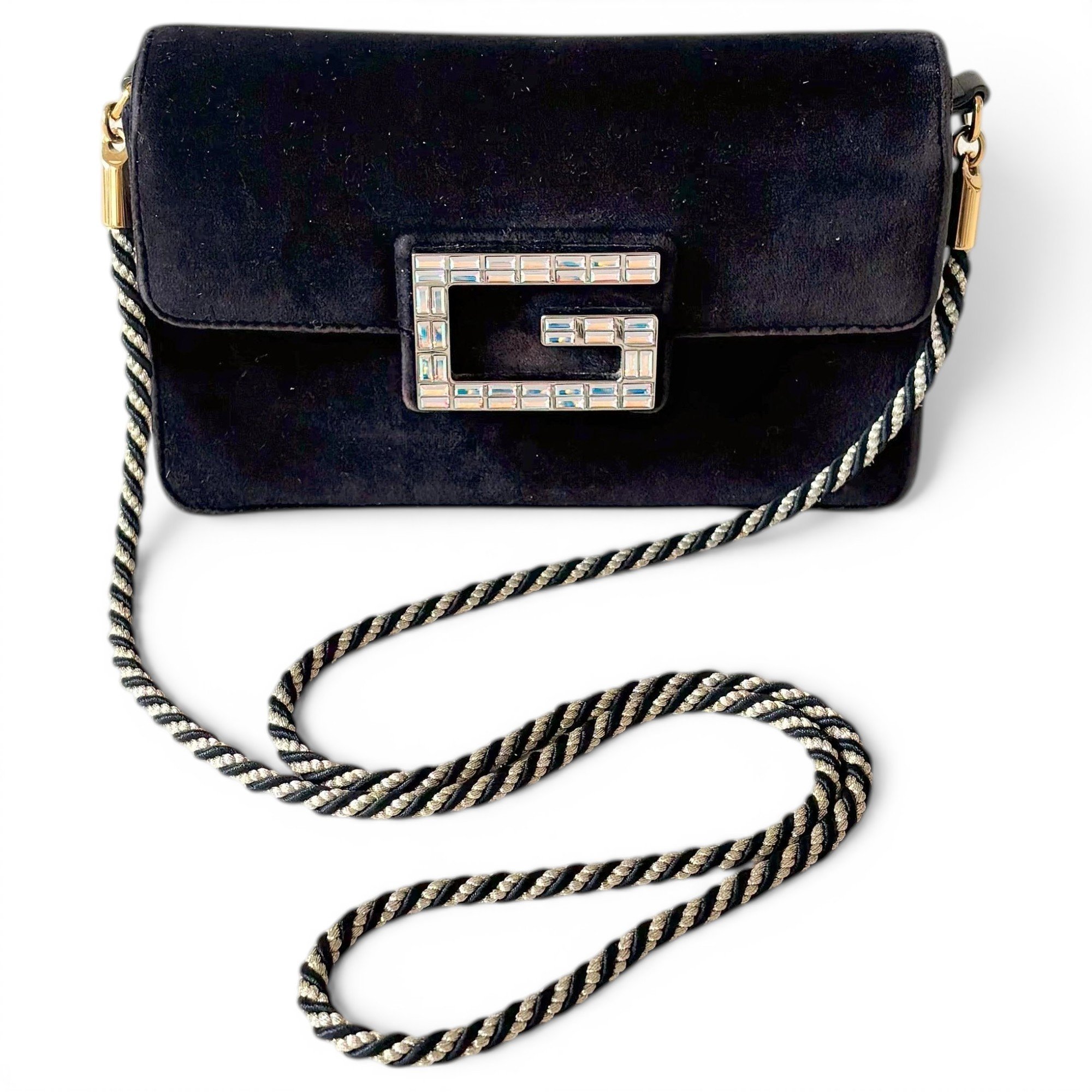 Square G velvet handbag