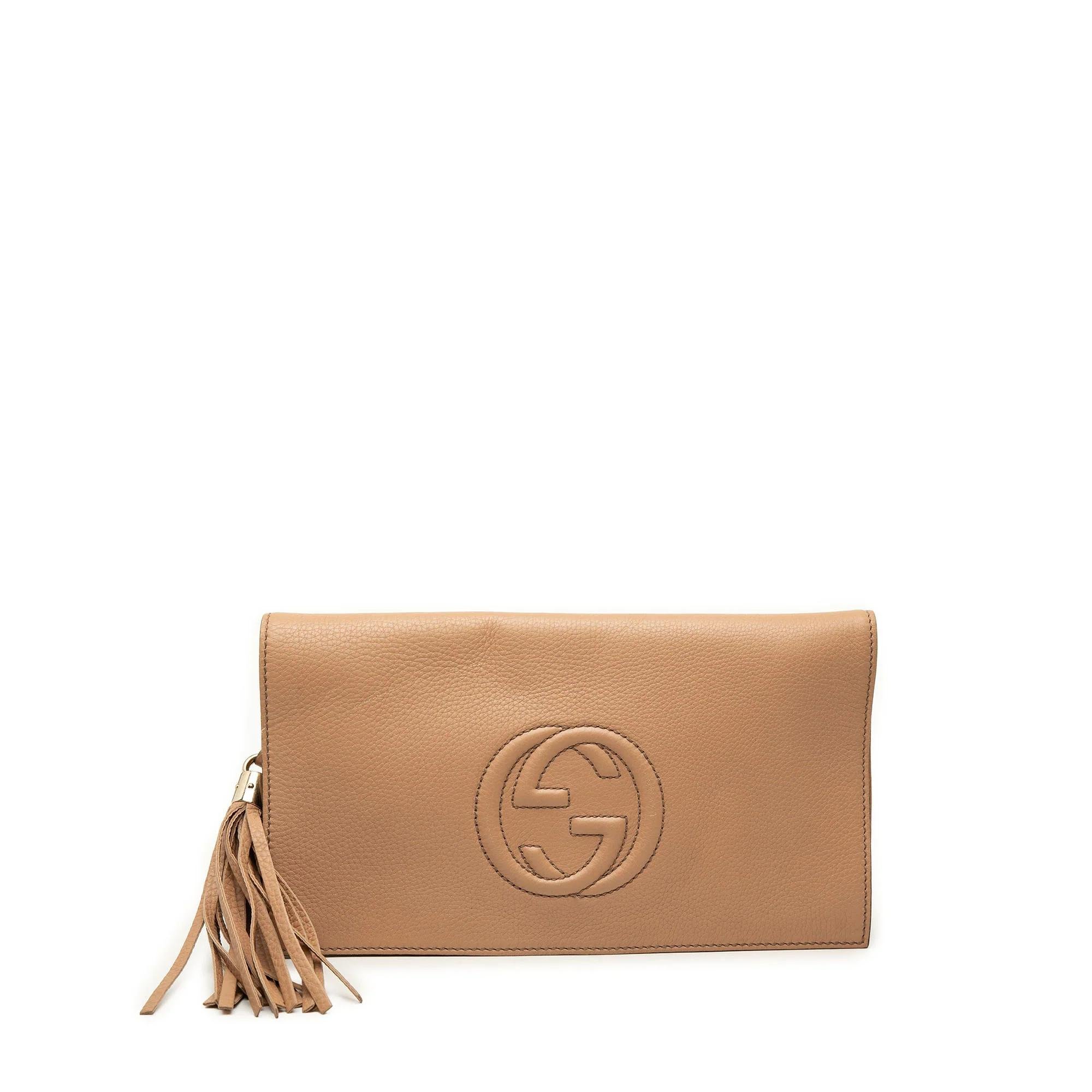 Soho leather clutch bag