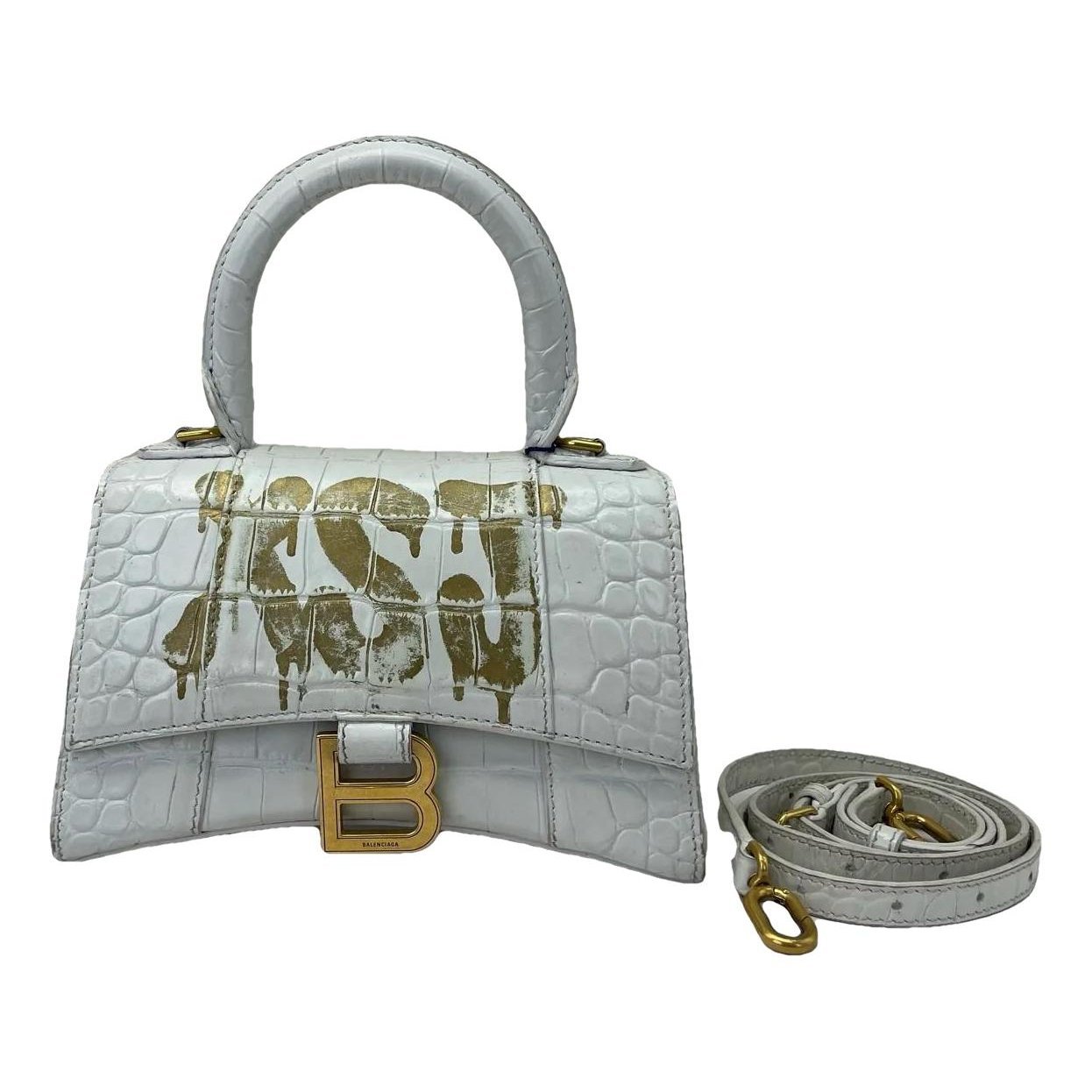 Hourglass leather mini bag