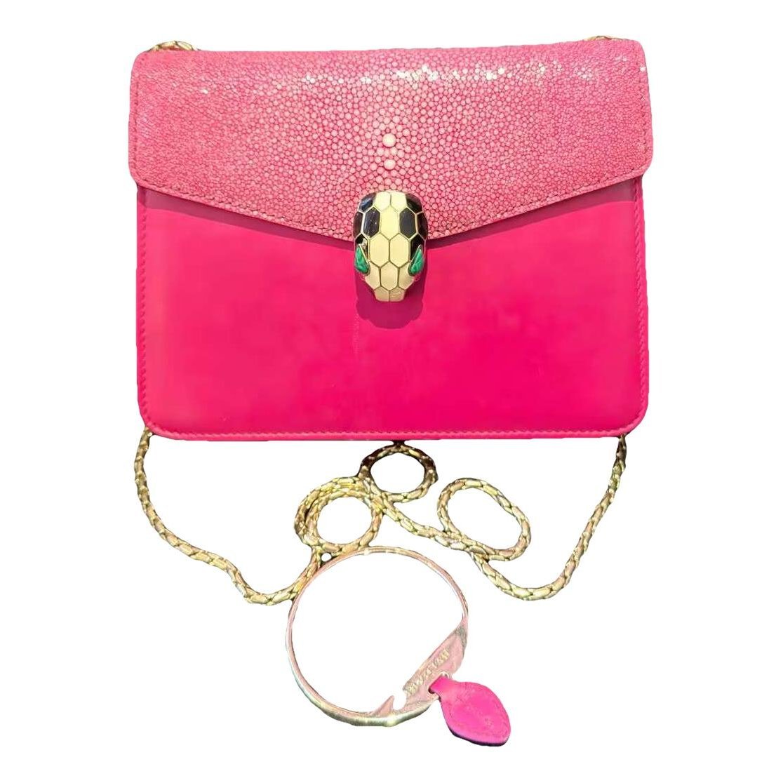 Serpenti leather handbag