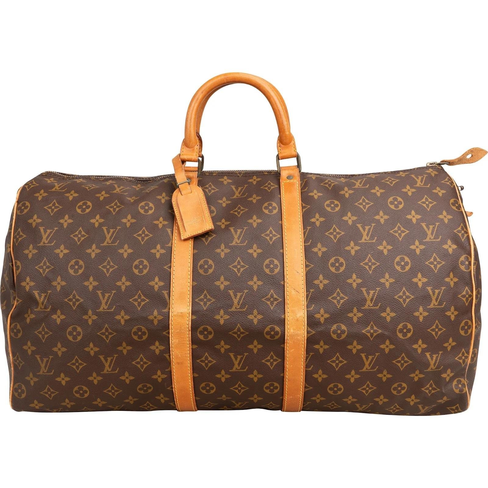 Keepall leather travel bag