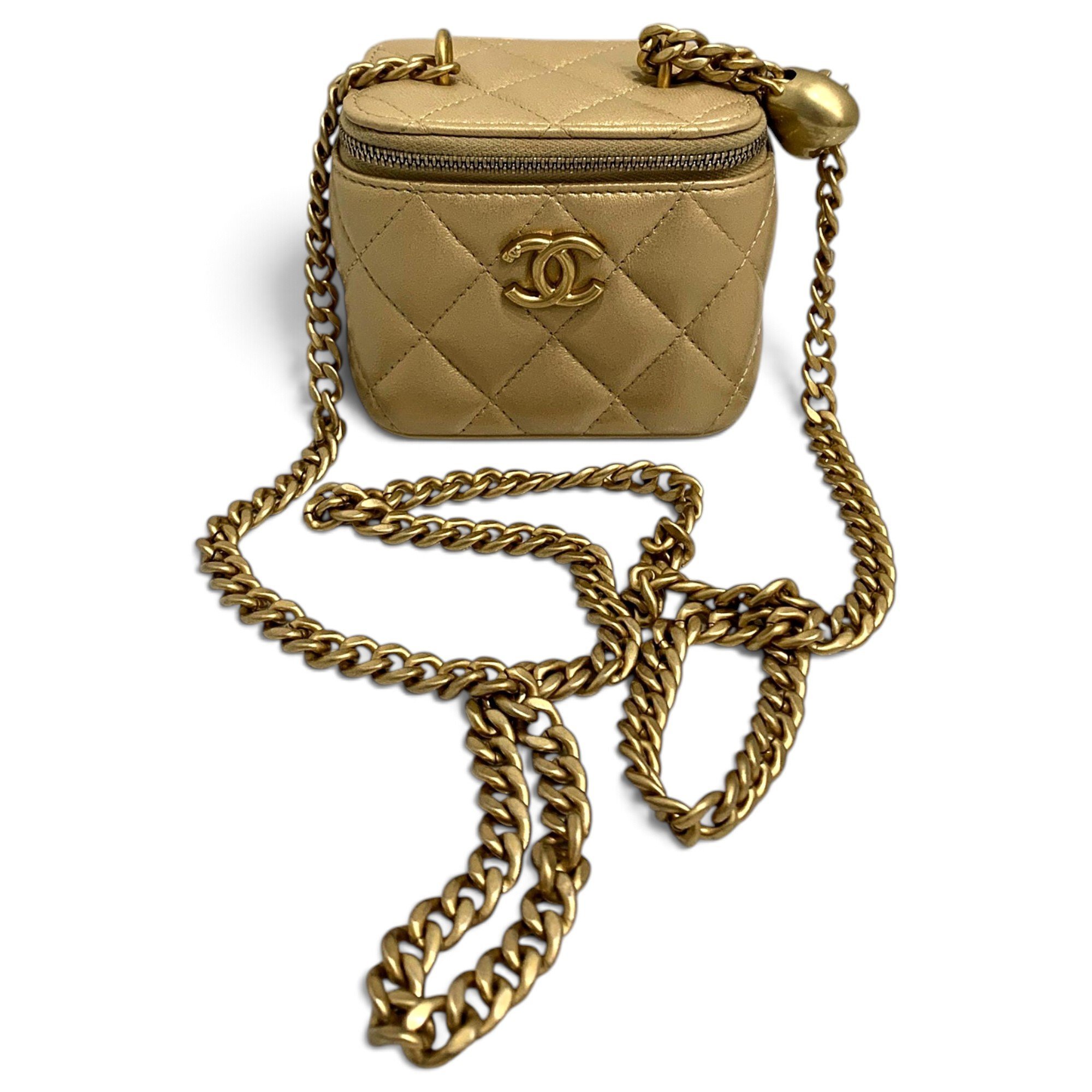 Trendy CC Vanity leather handbag