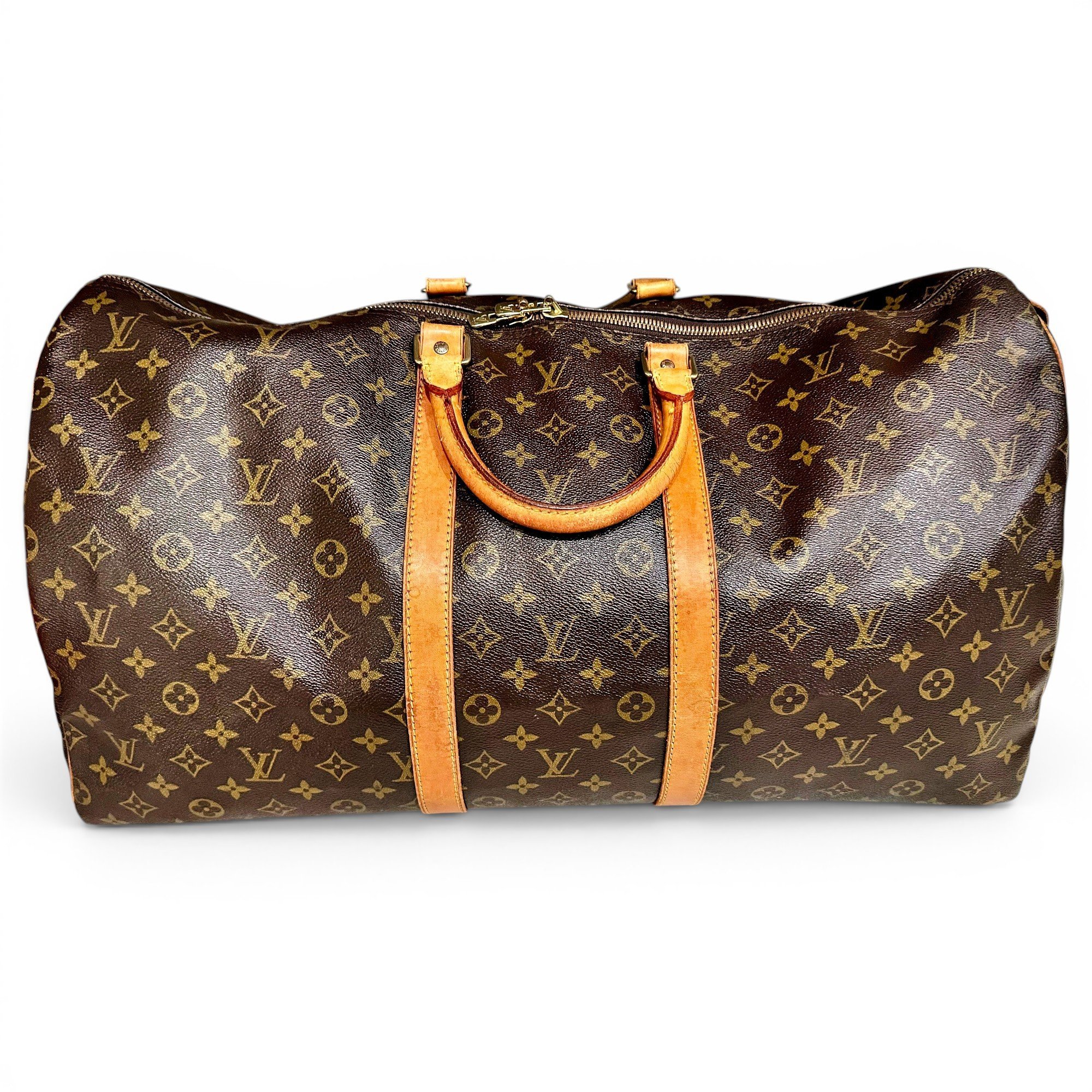 Keepall leather travel bag