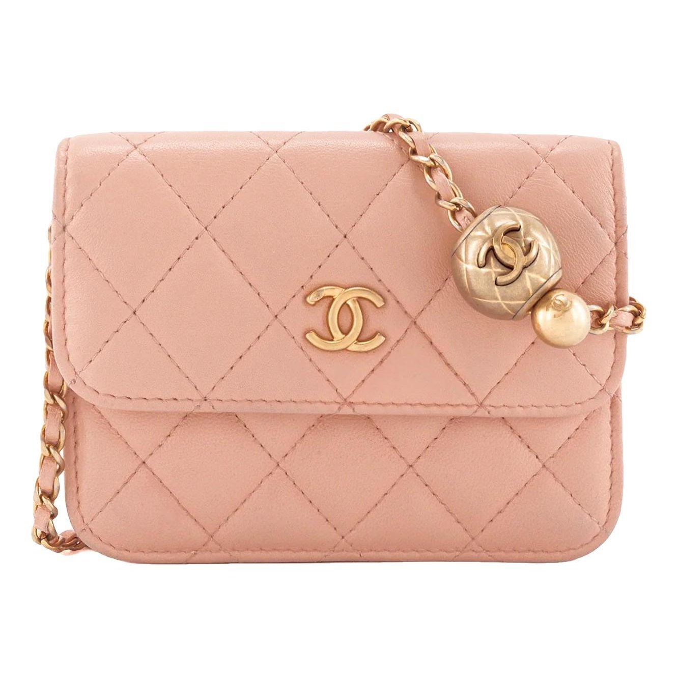 Wallet On Chain leather handbag