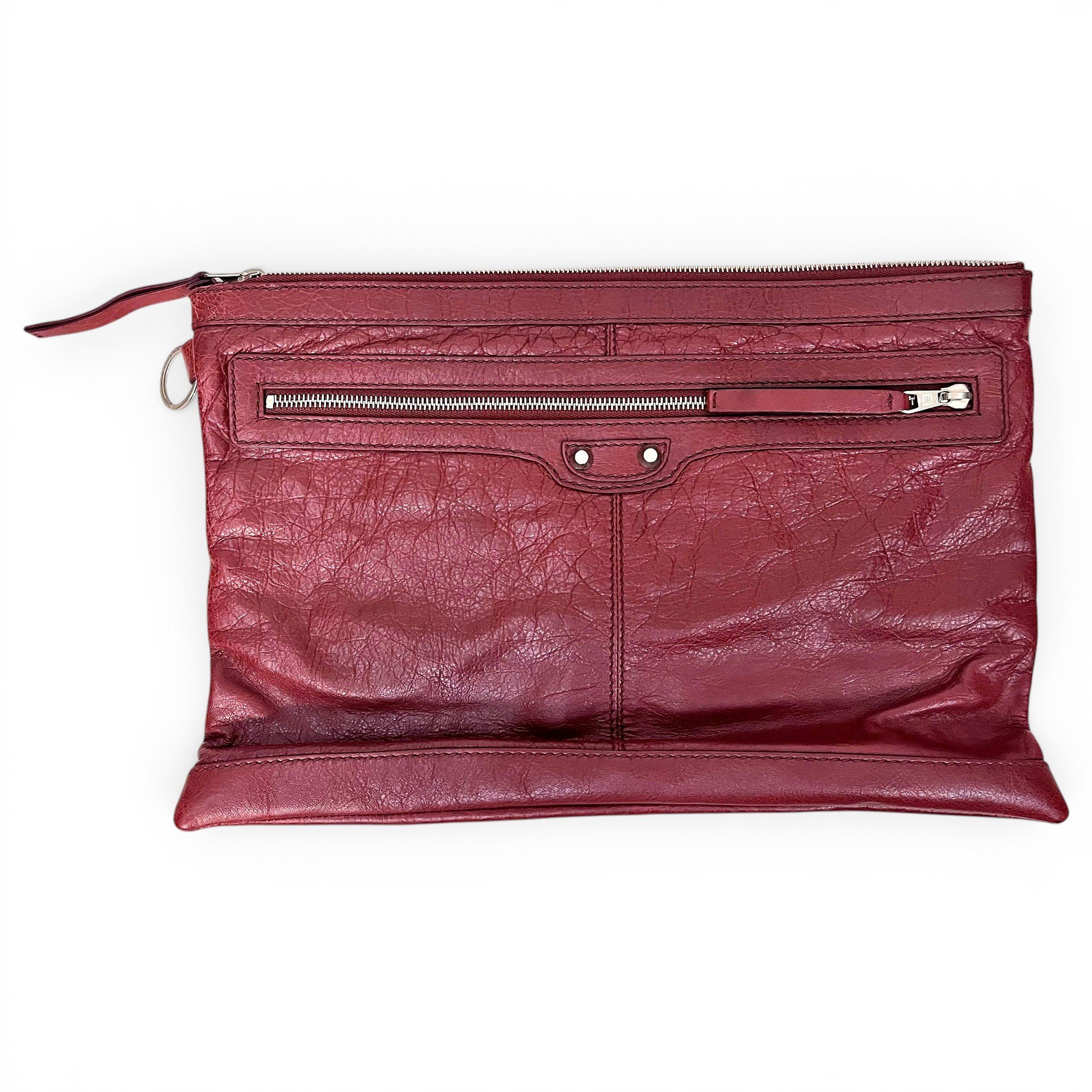City Clip leather clutch bag