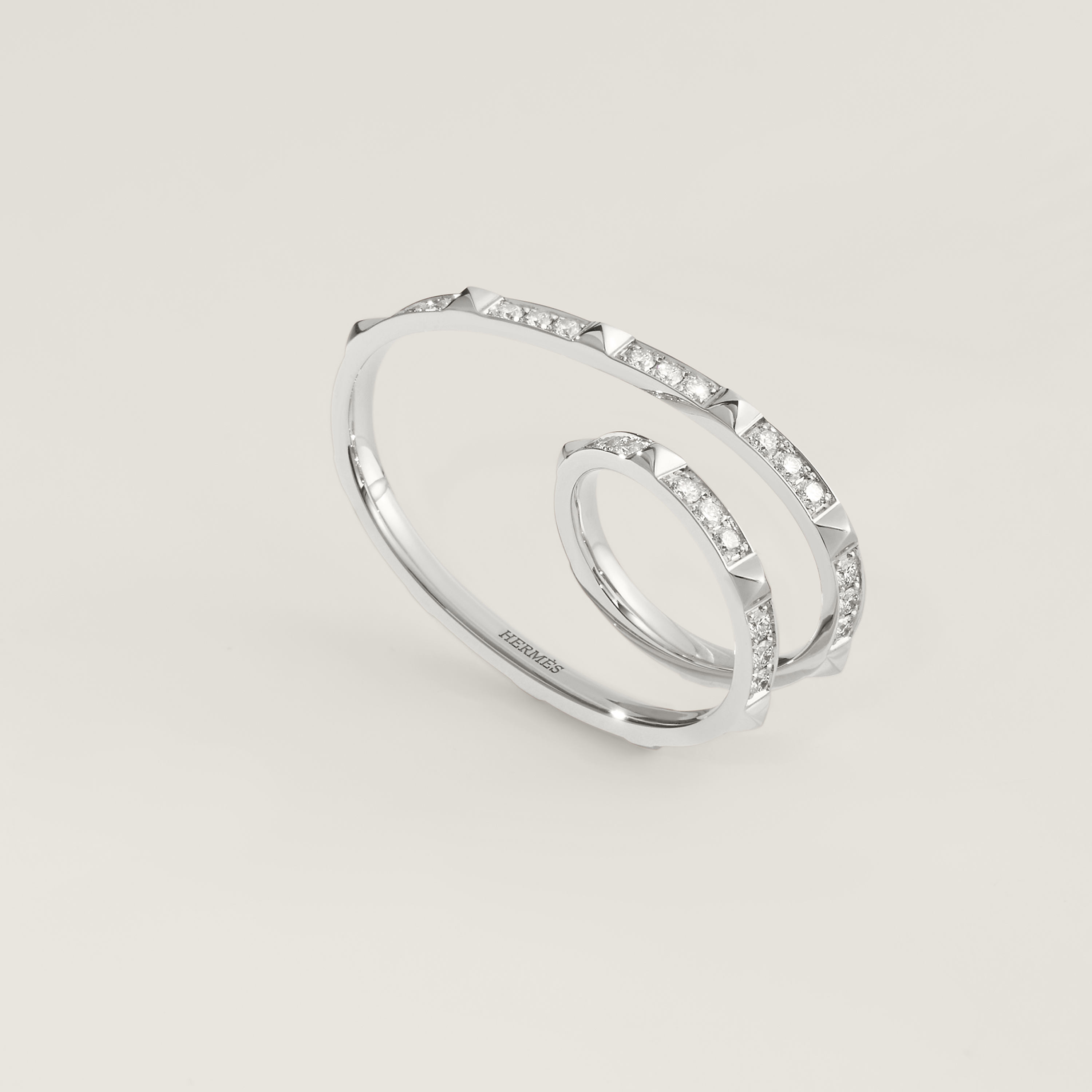 Hermès Clou d'H double ring