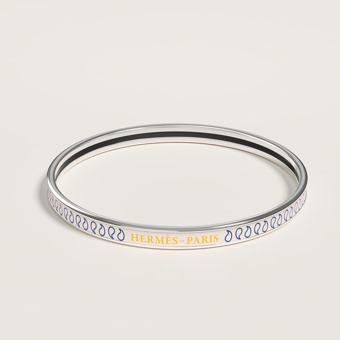 Confettis Bleu Palmettes Composees Bangle