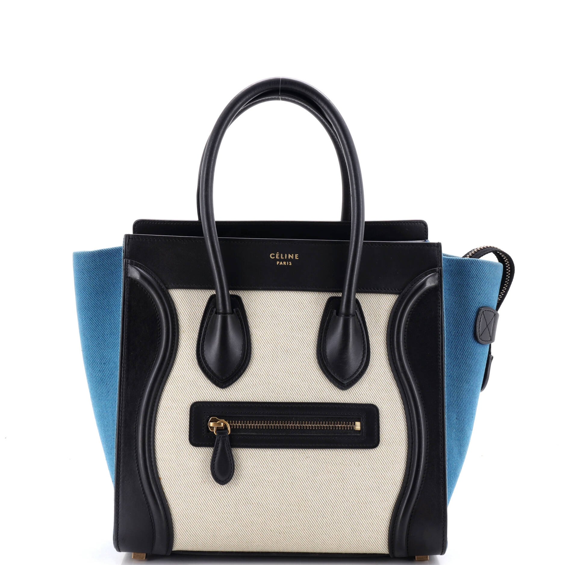 Luggage Bag Canvas and Leather Micro