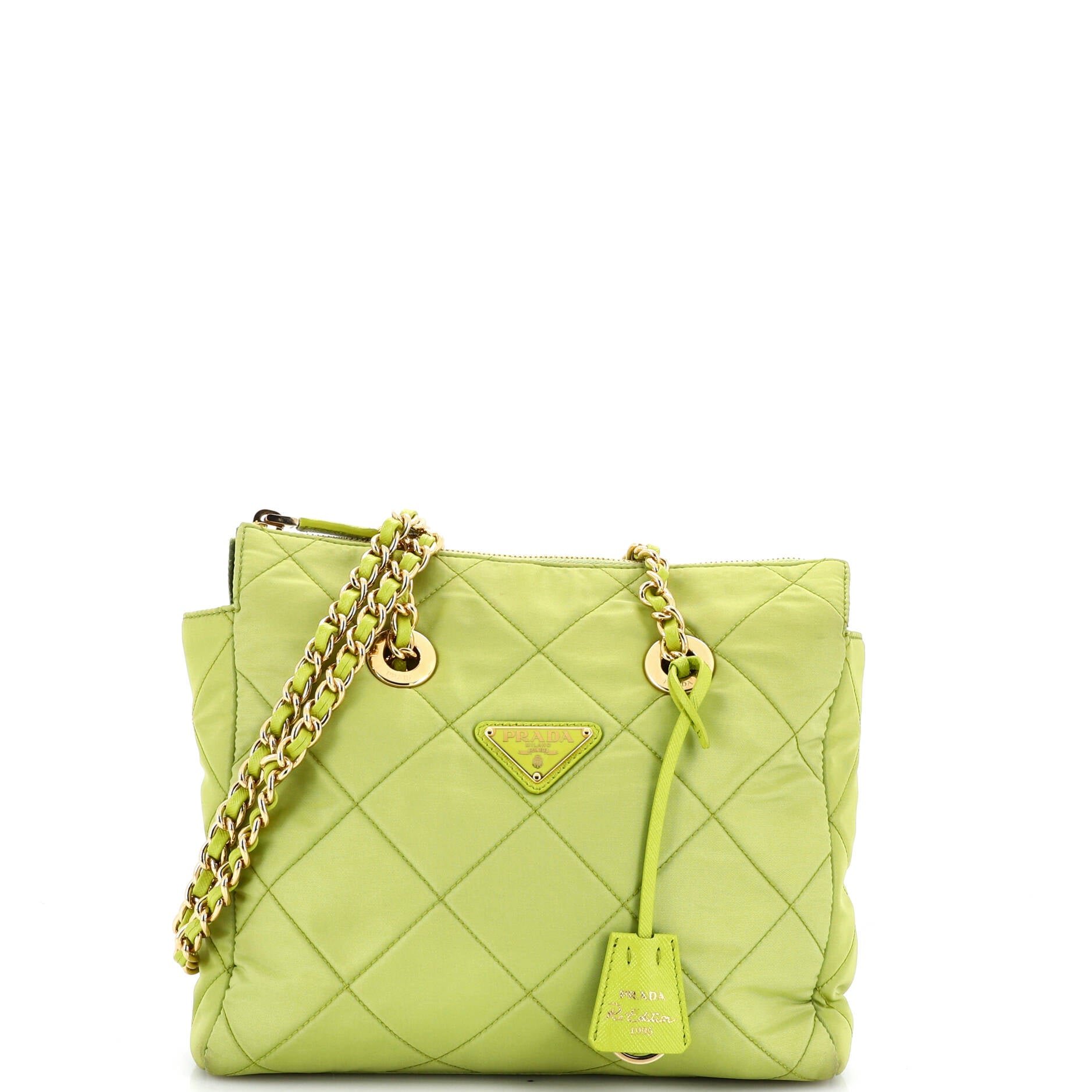 Re-Edition 1995 Chain Tote Quilted Re-Nylon Small