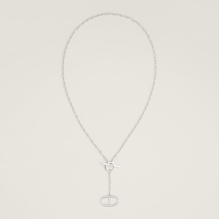Sans Coloris Chaine d'Ancre Contour Pendant, Large Model
