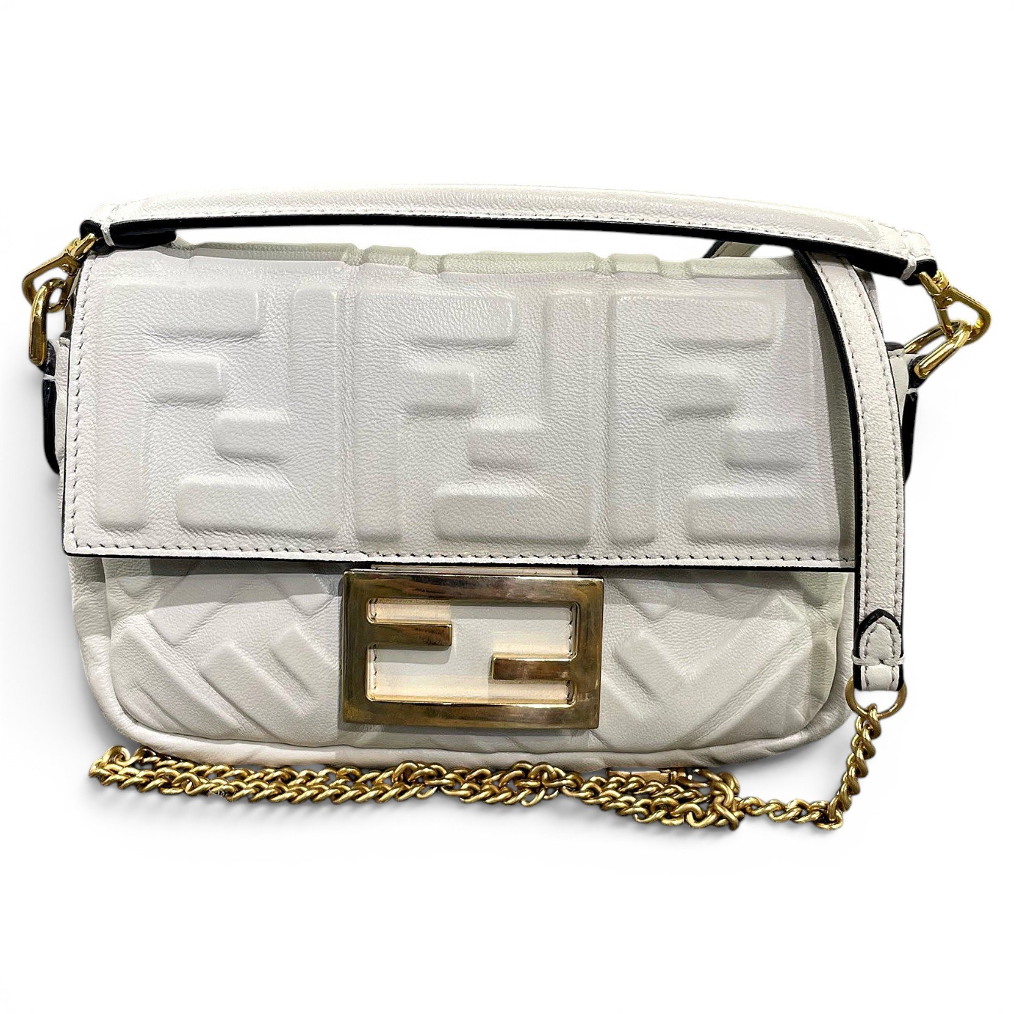 Baguette Chain Midi leather handbag
