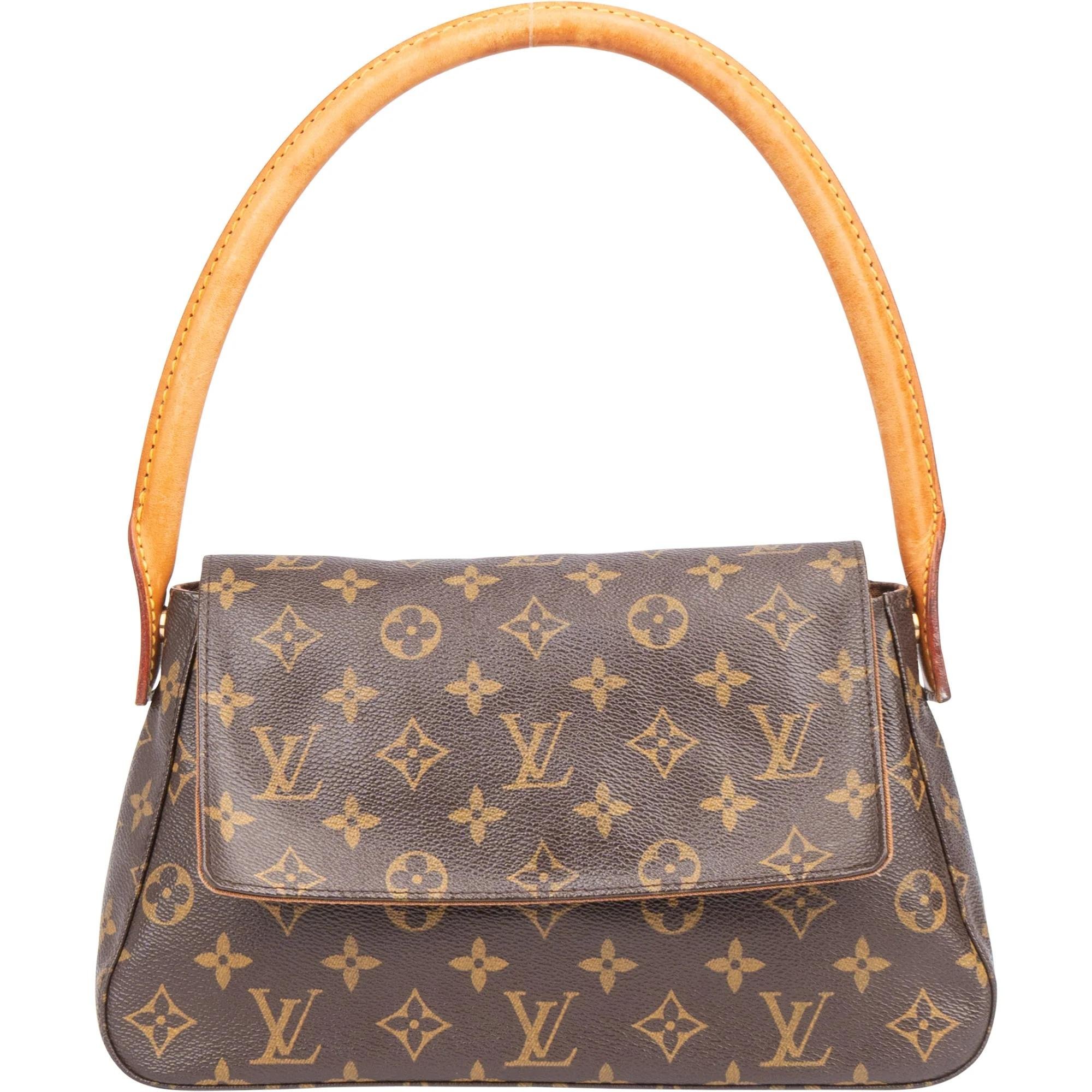 Looping leather handbag