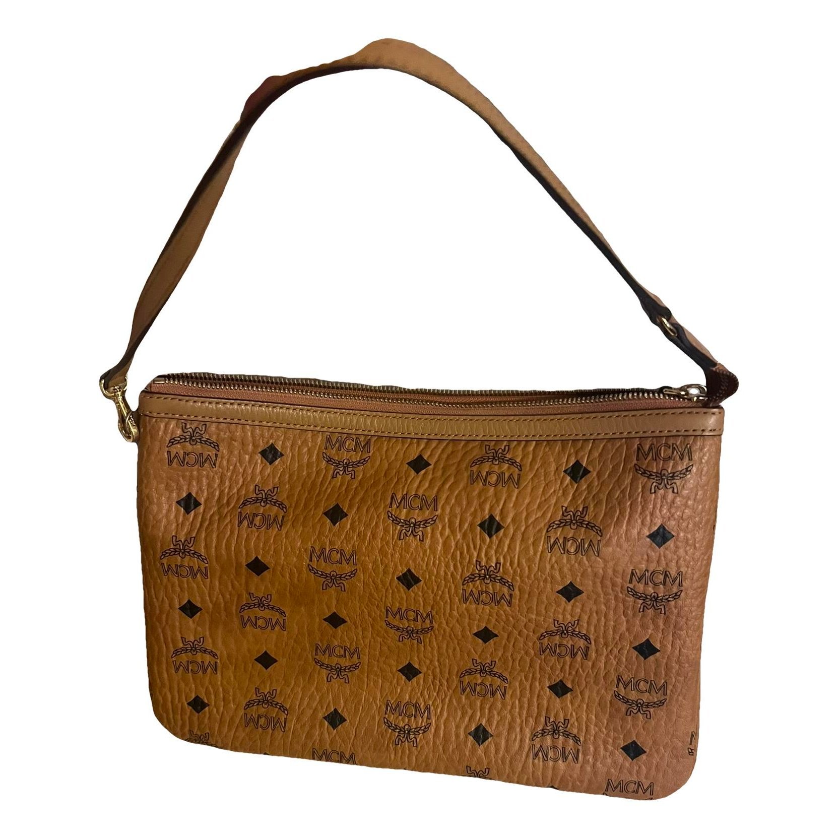 Leather clutch bag