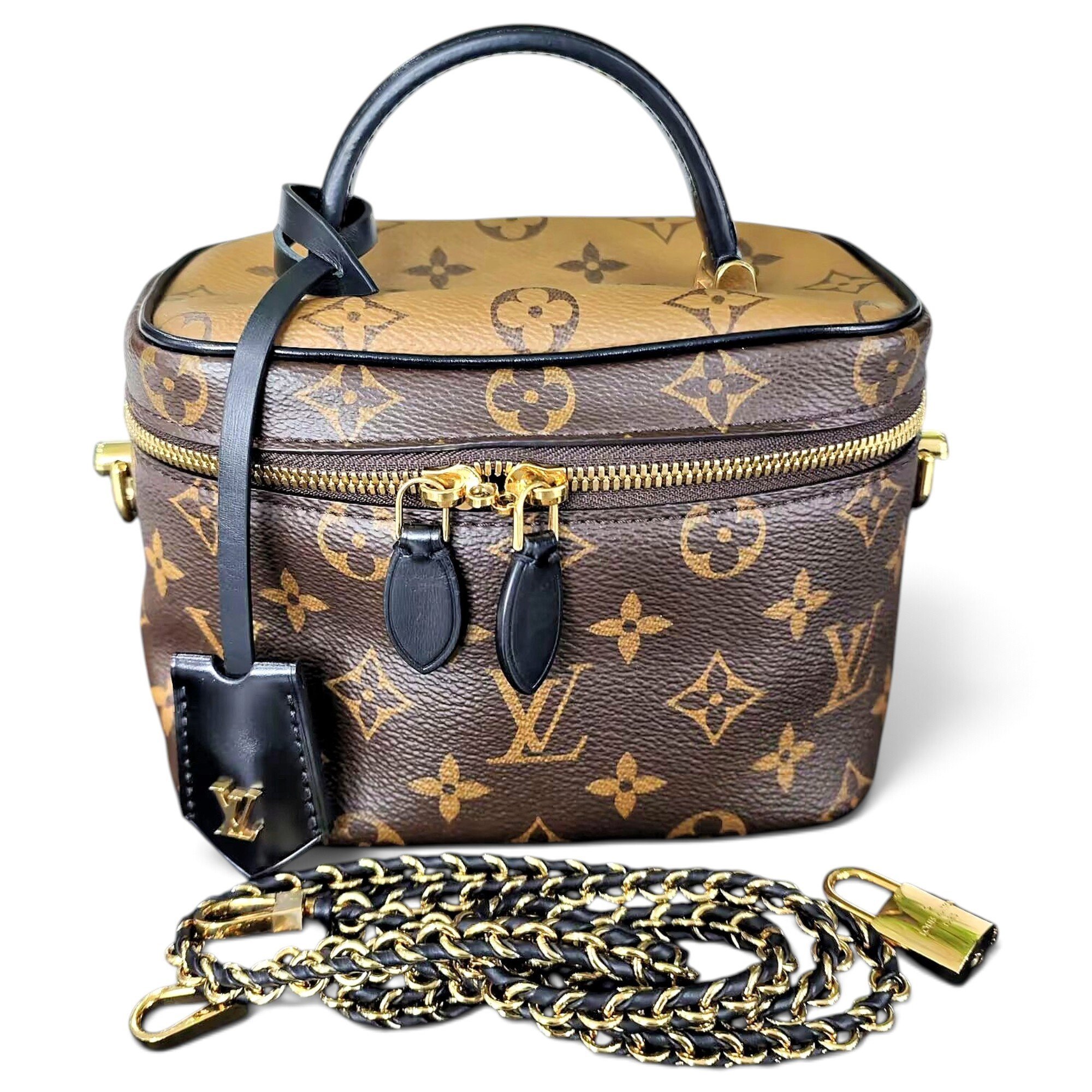 Vanity leather handbag