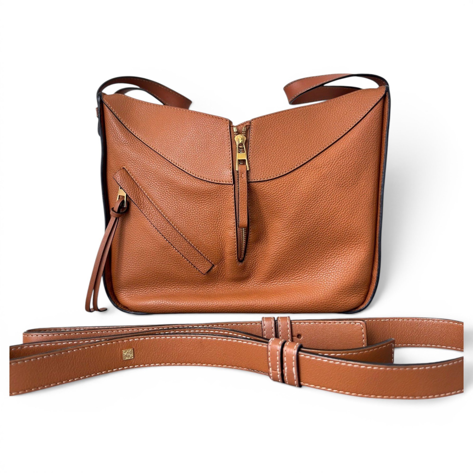 Hammock leather handbag