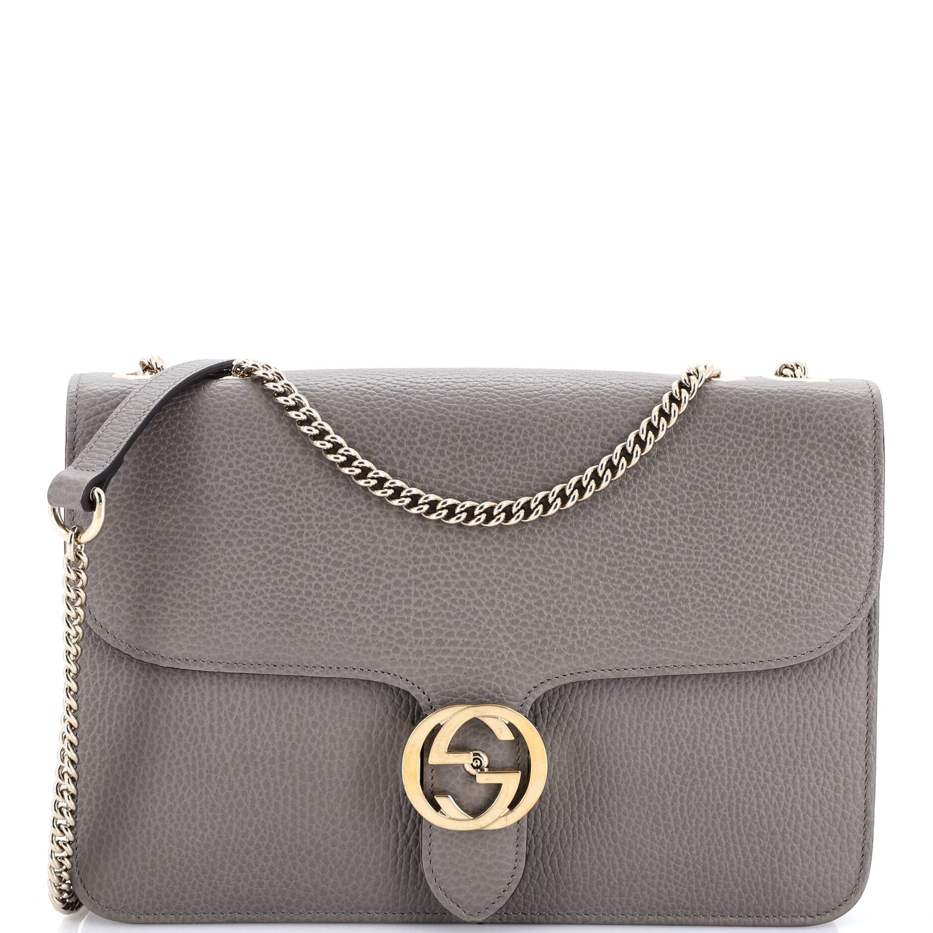 Interlocking Shoulder Bag Leather Medium