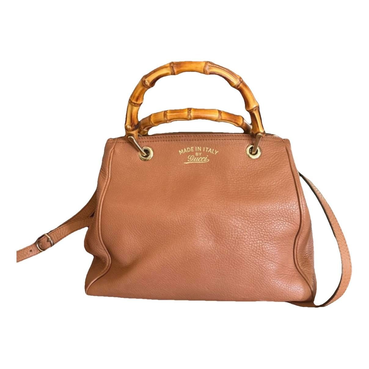 Bamboo Shopper leather tote