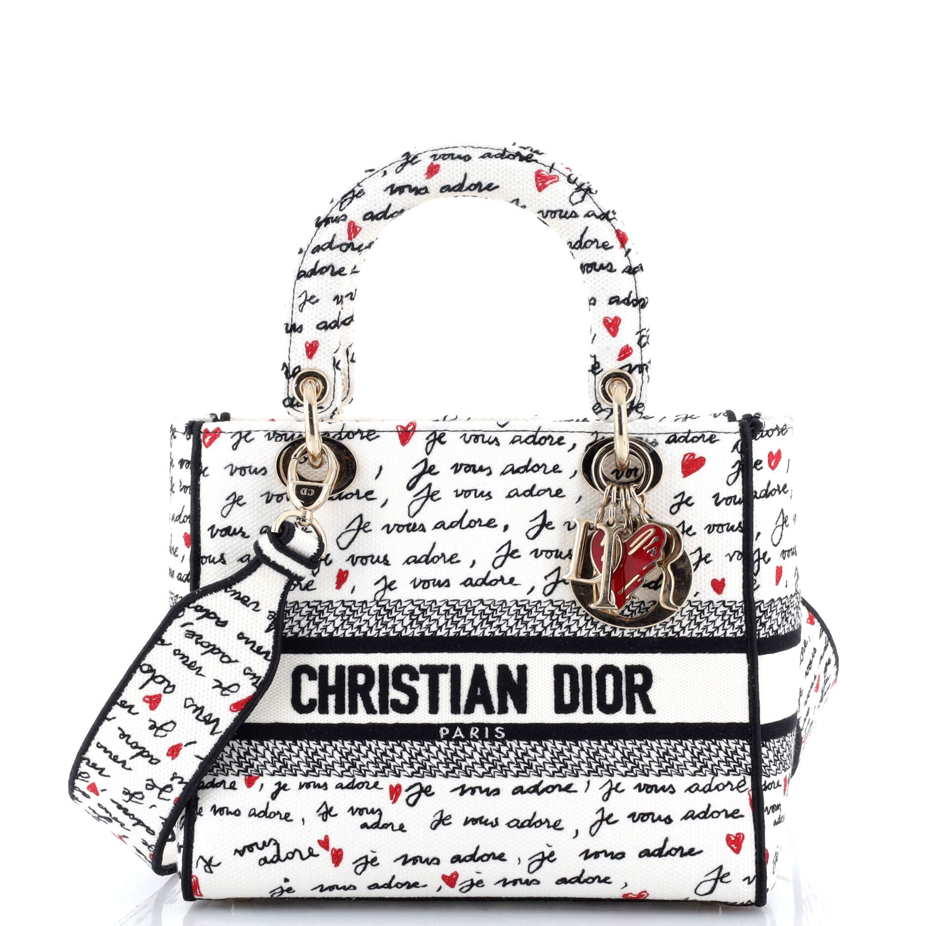 Dior Lady D-Lite Bag Embroidered Canvas Medium