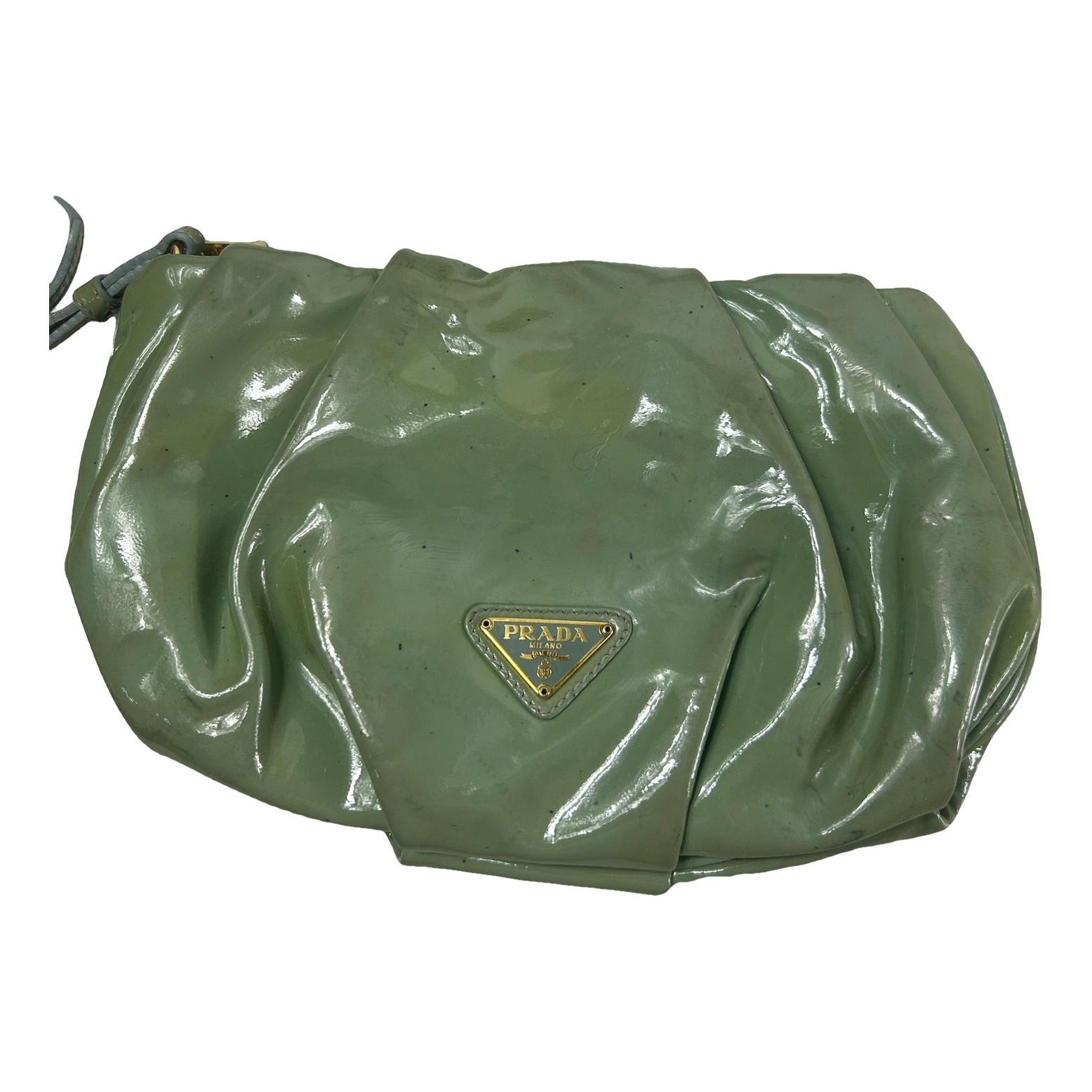 Leather clutch bag