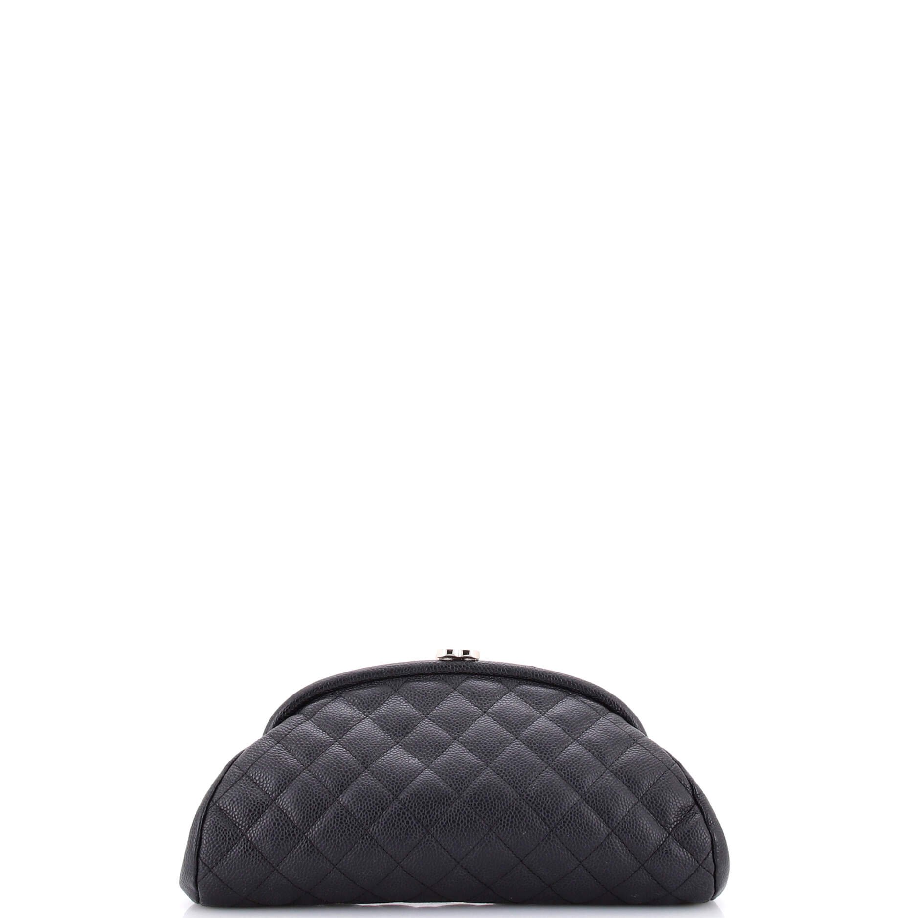 Timeless Clutch Quilted Caviar