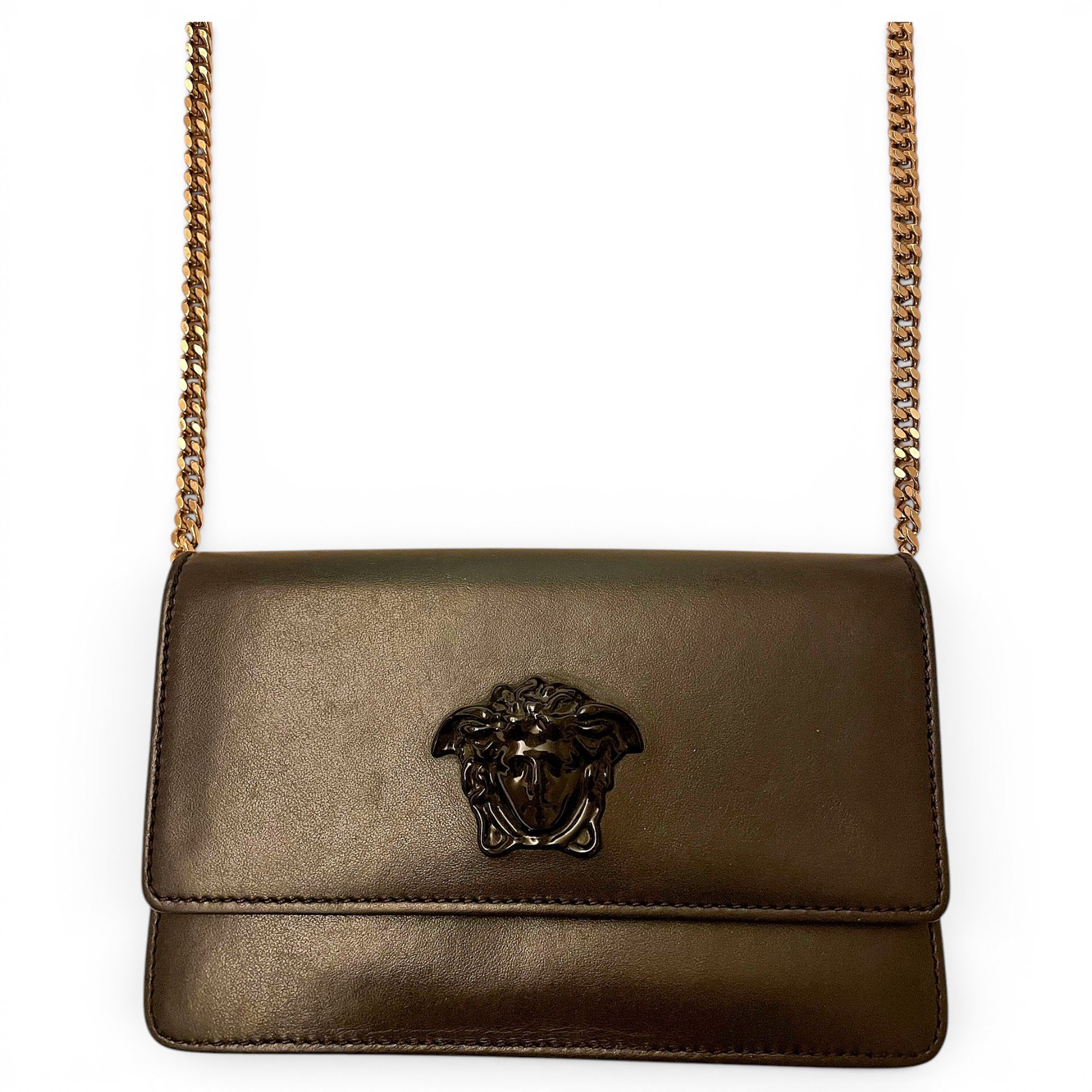 Leather clutch bag