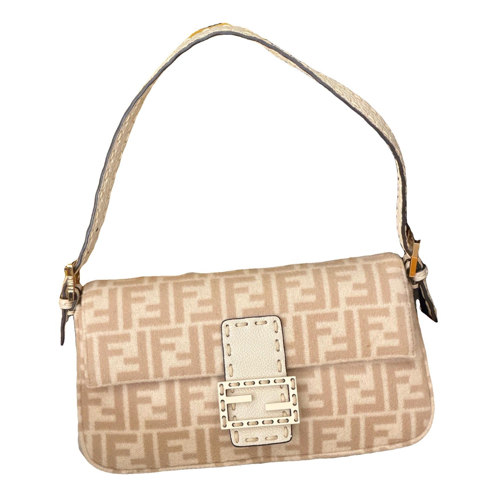 Baguette wool handbag