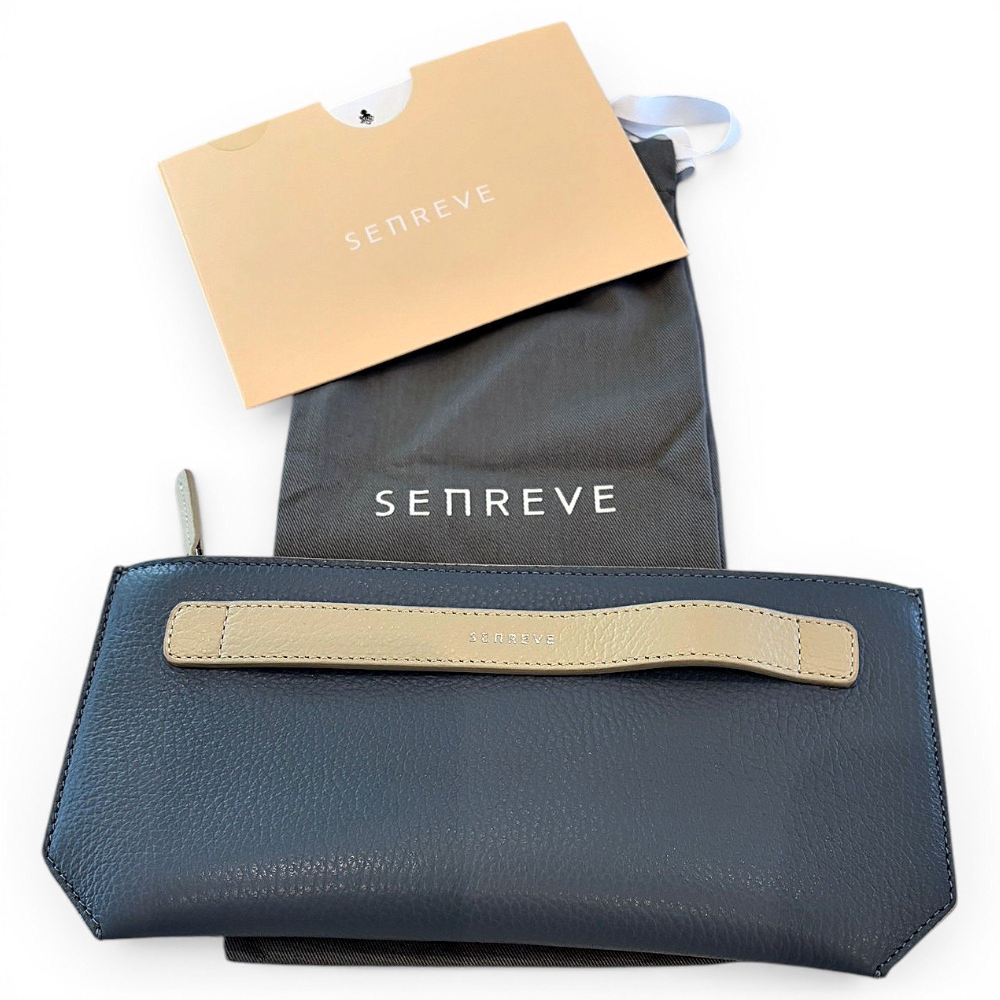 Leather clutch bag