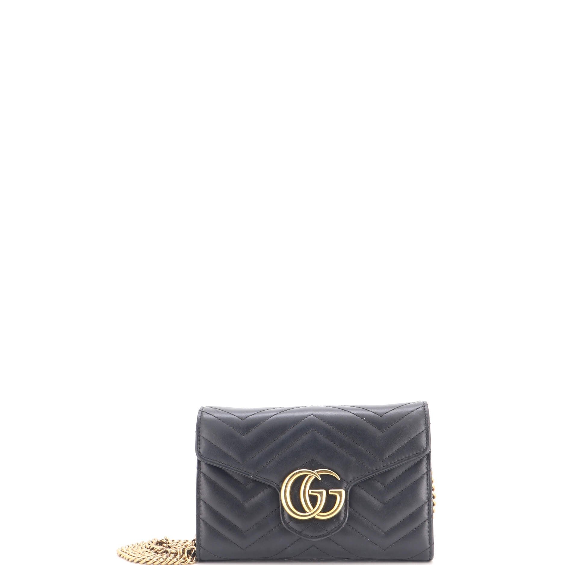 GG Marmont Chain Wallet Matelasse Leather Mini