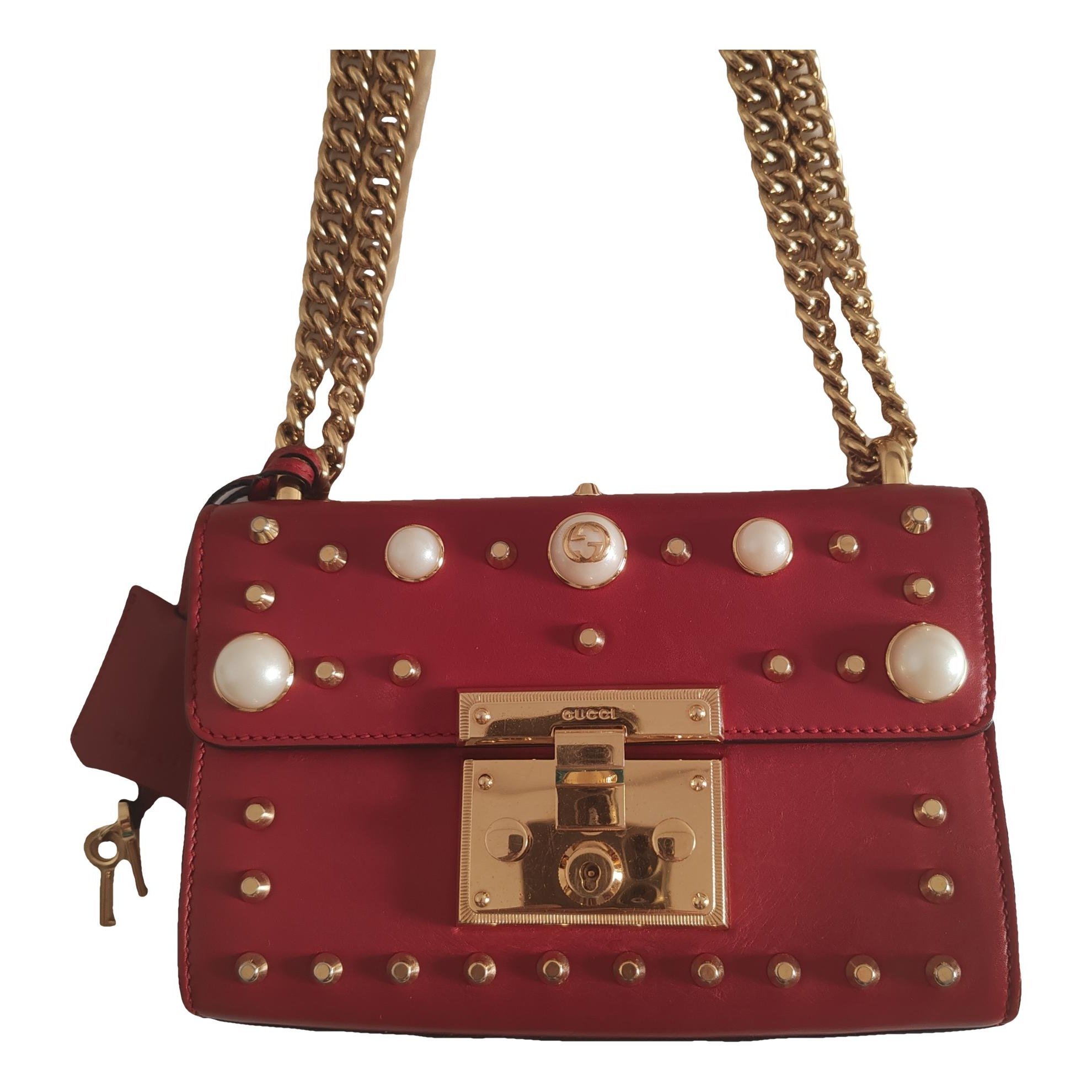 Padlock leather handbag