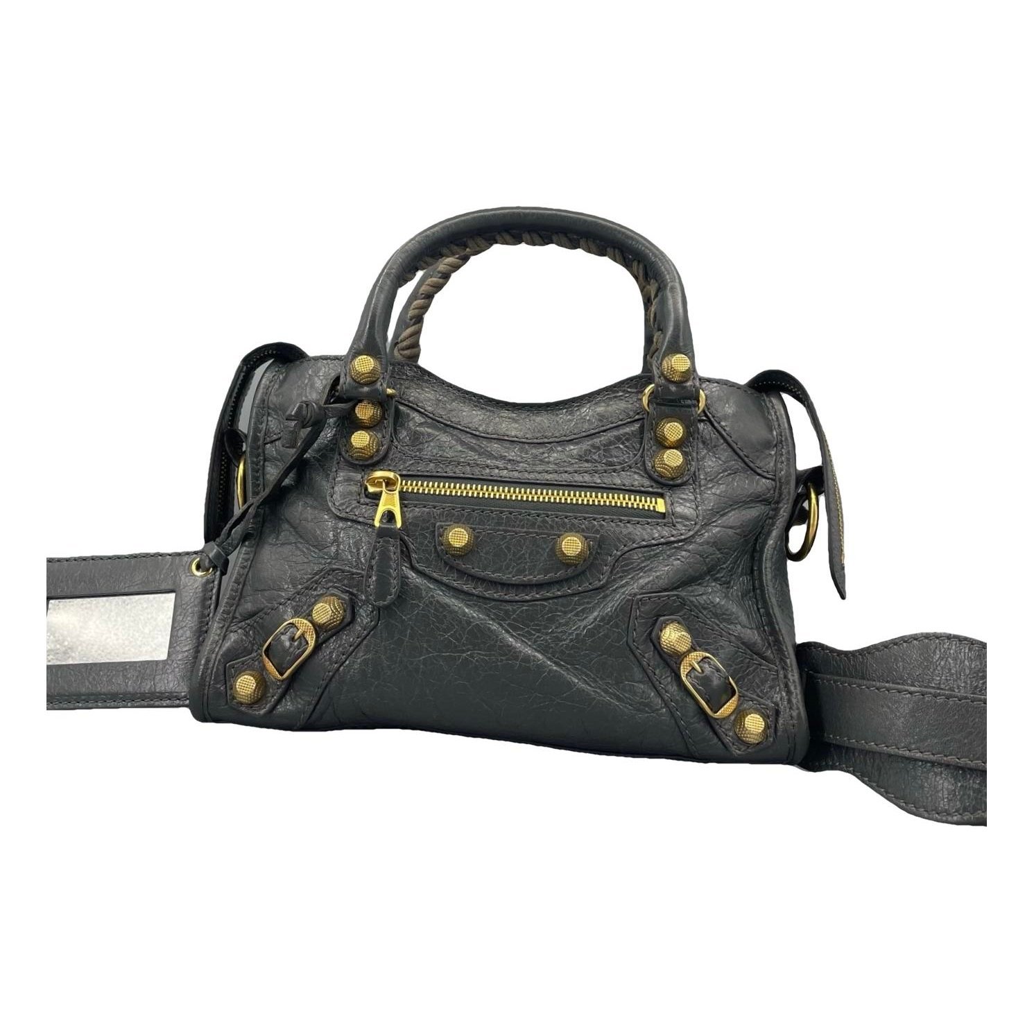 City leather handbag