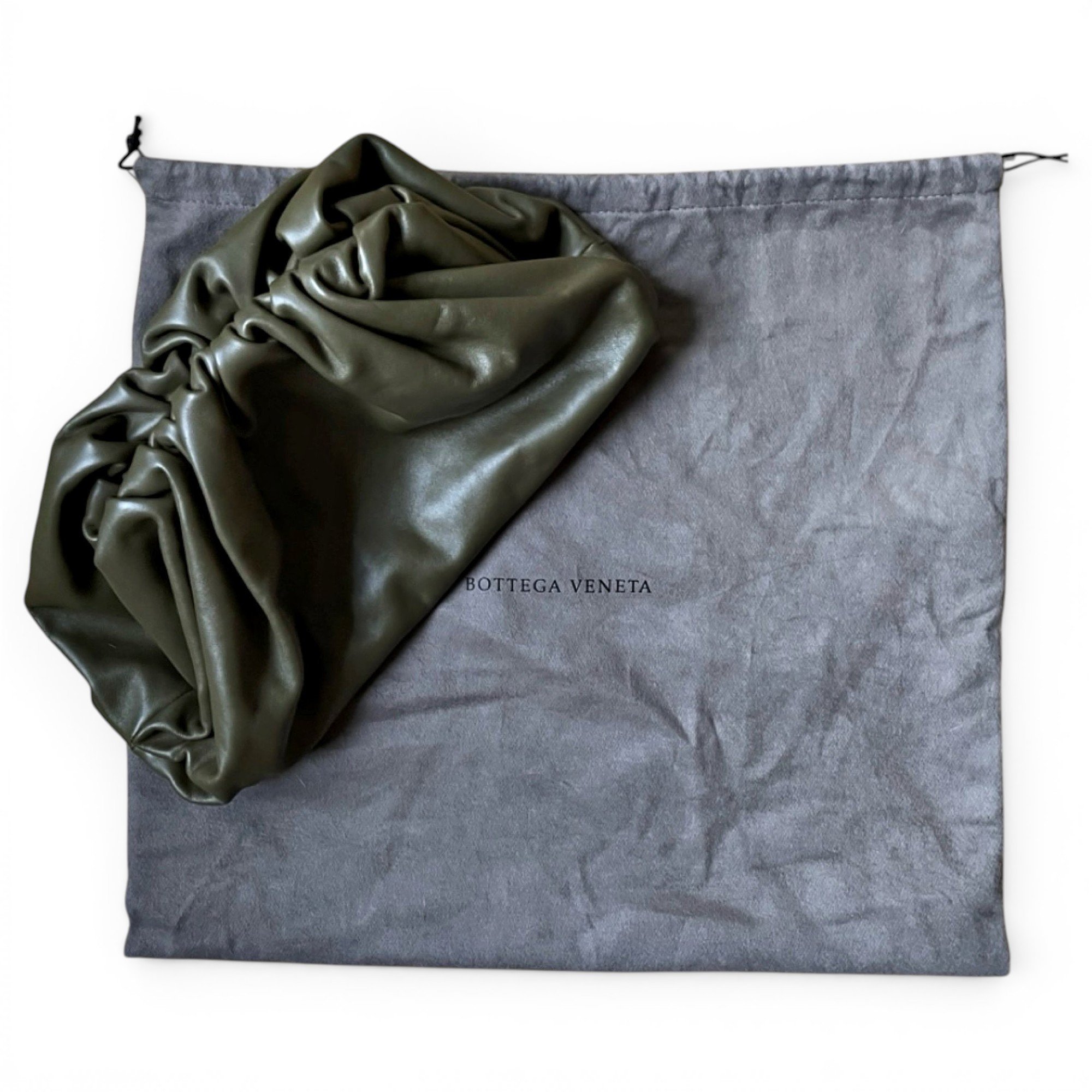 Pouch leather clutch bag
